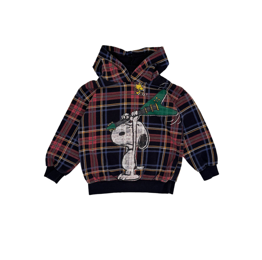 Benetton x Peanuts Snoopy Guitar Plaid Hoodie (size 4)