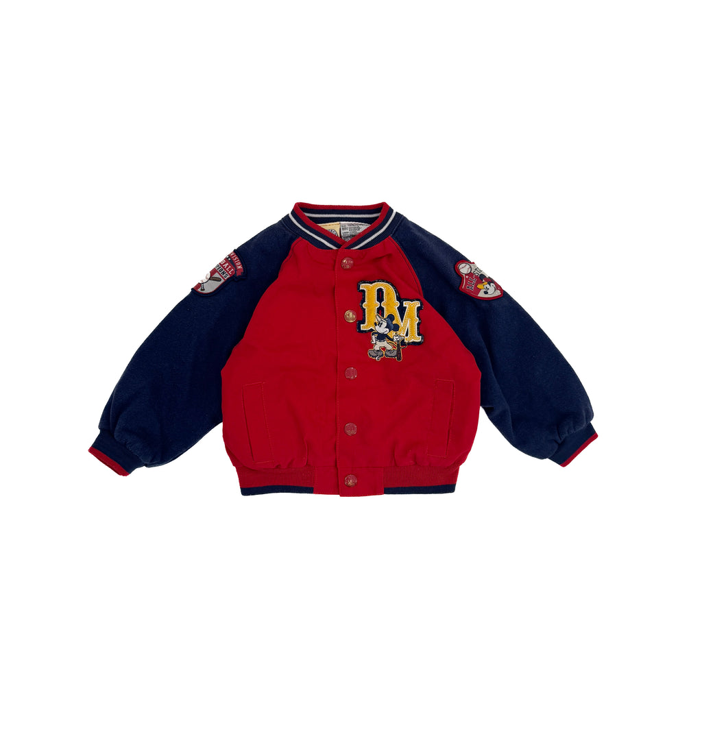 Vintage Y2K Disney Mickey Mouse Varsity Jacket (size 18 Month)