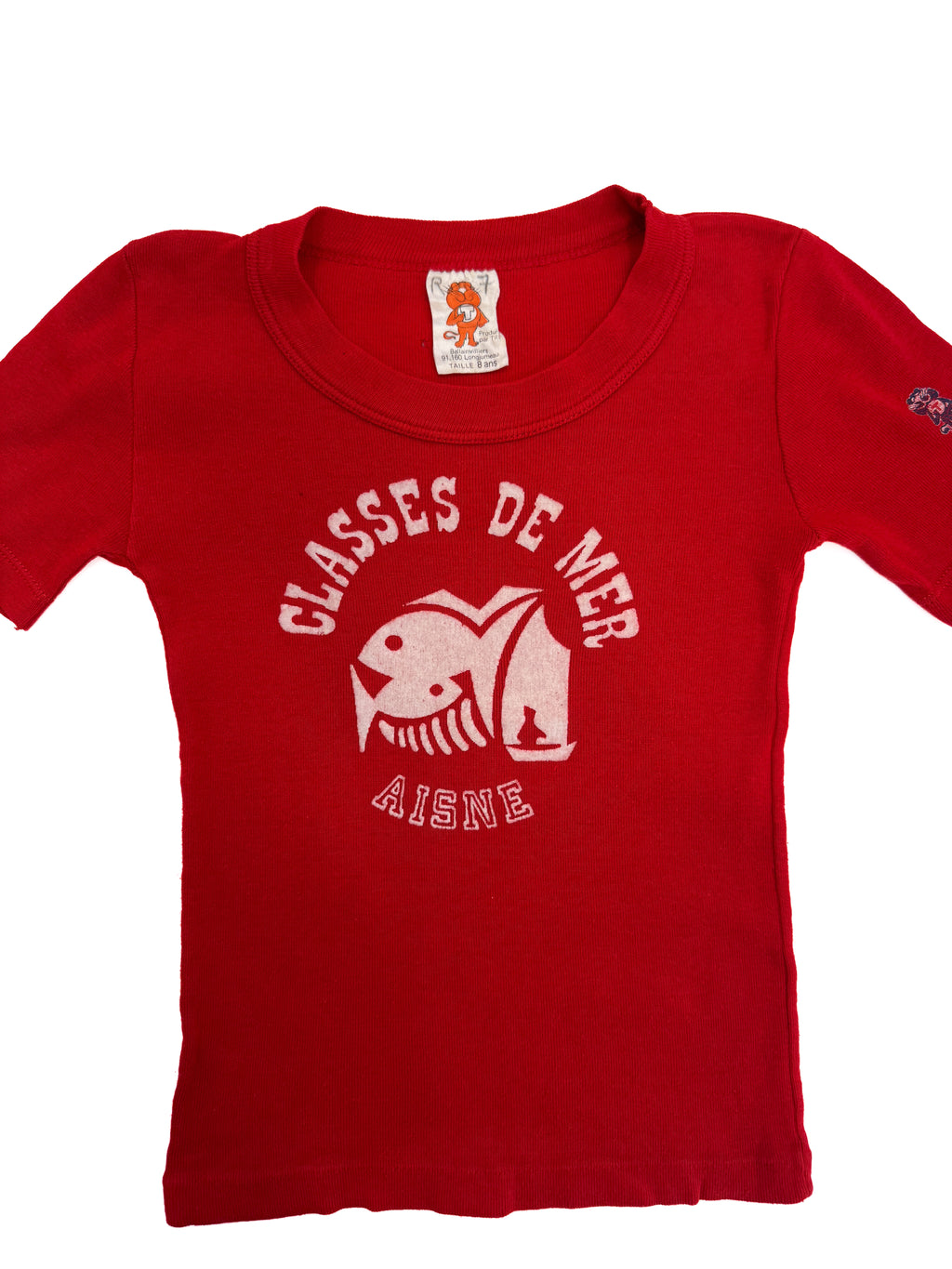 Vintage Kids 80s French Classes De Mer Aisne T-Shirt (size 7/8)