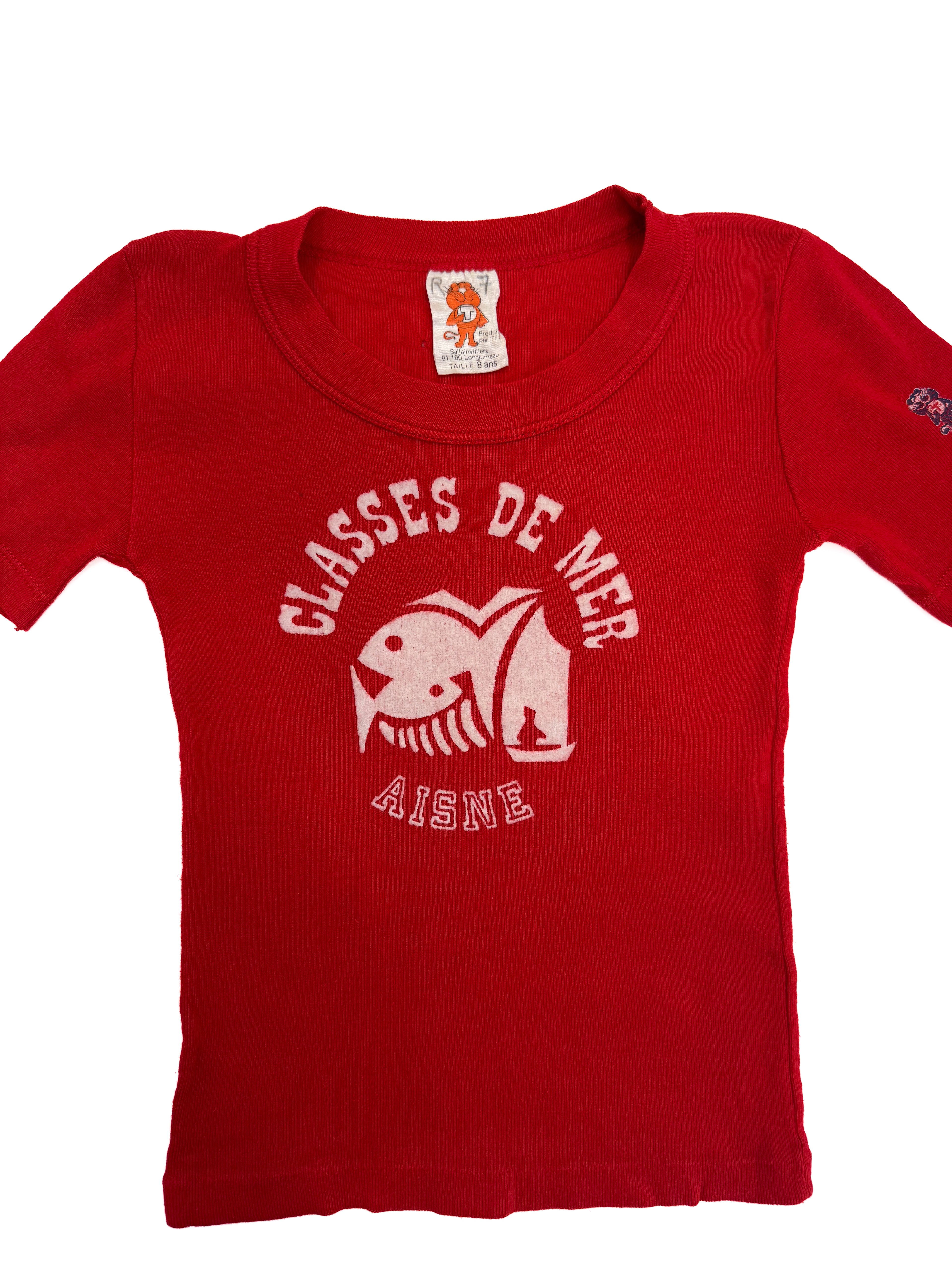 Vintage Kids 80s French Classes De Mer Aisne T-Shirt (size 7/8)