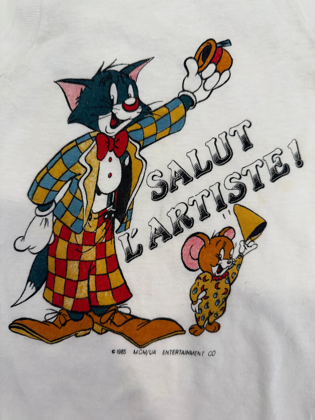 Vintage 1985 Tom & Jerry “Salut L’Artiste!” Kids Tank Top (size 2)