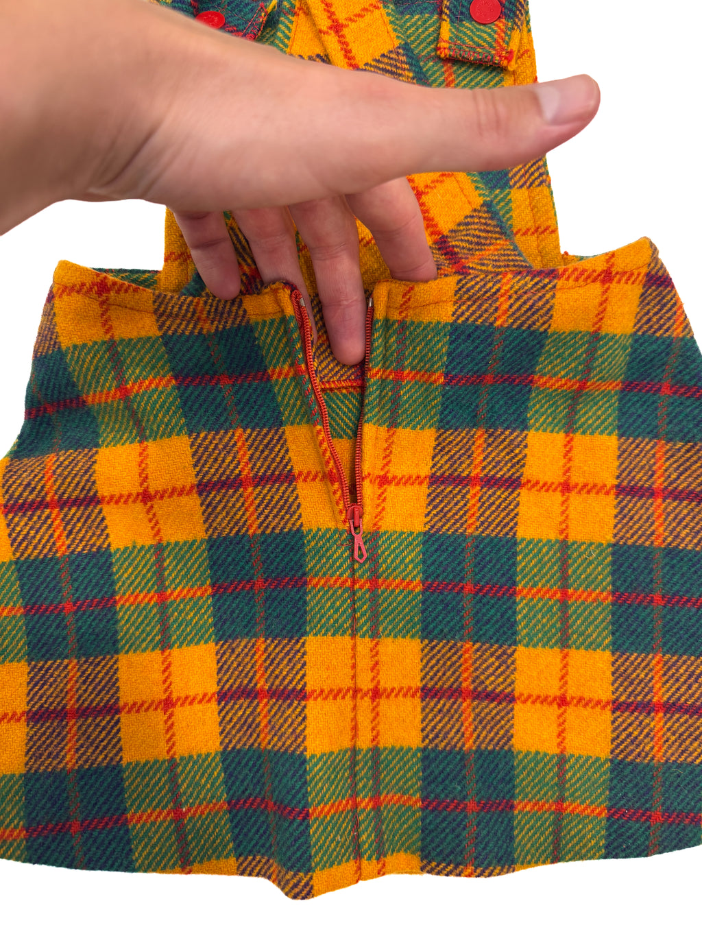 Vintage 60s Plaid Dress (size 18/24 month)