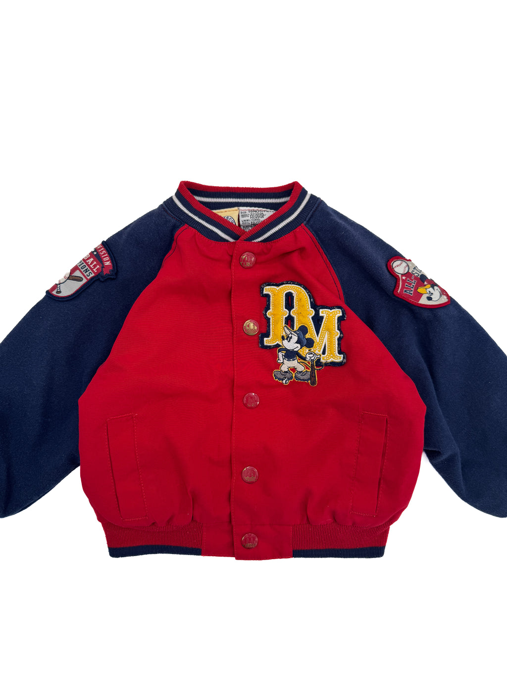 Vintage Y2K Disney Mickey Mouse Varsity Jacket (size 18 Month)