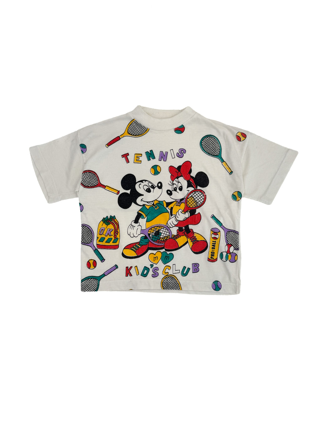 Vintage 90s Mickey & Minnie Tennis Kids Club Tee (size 4)