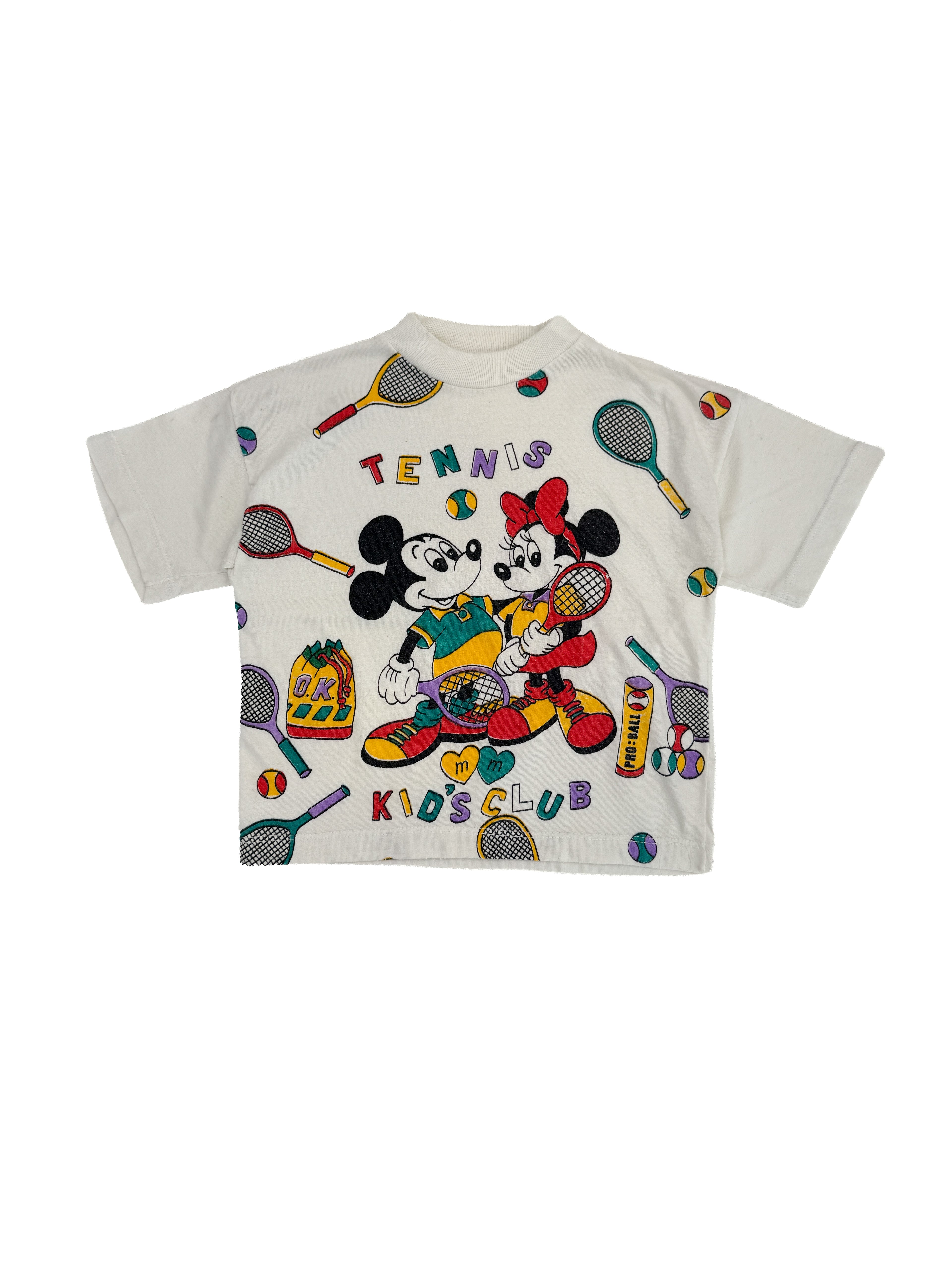 Vintage 90s Mickey & Minnie Tennis Kids Club Tee (size 4)