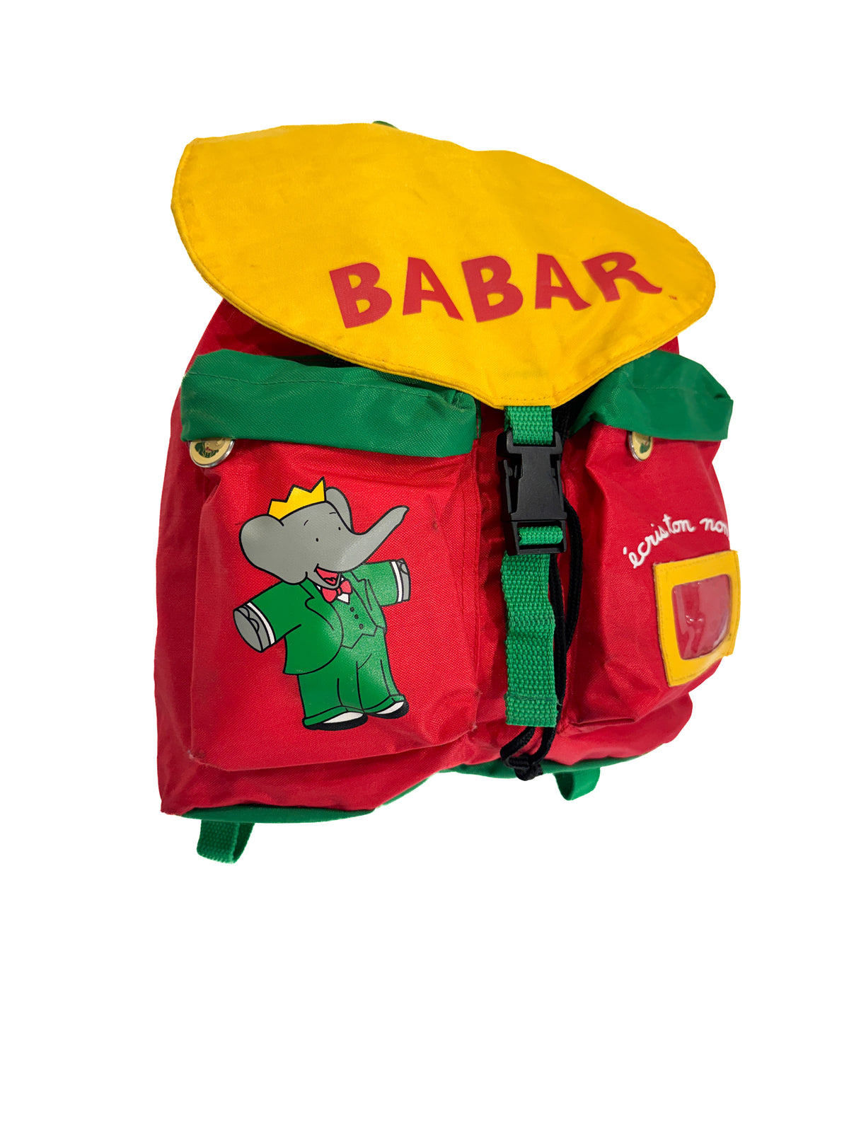 Vintage 90s Babar Colorblock Kids Backpack