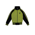 Vintage Adidas Kids Track Jacket Green Black Trefoil ZIp Up (size 4)