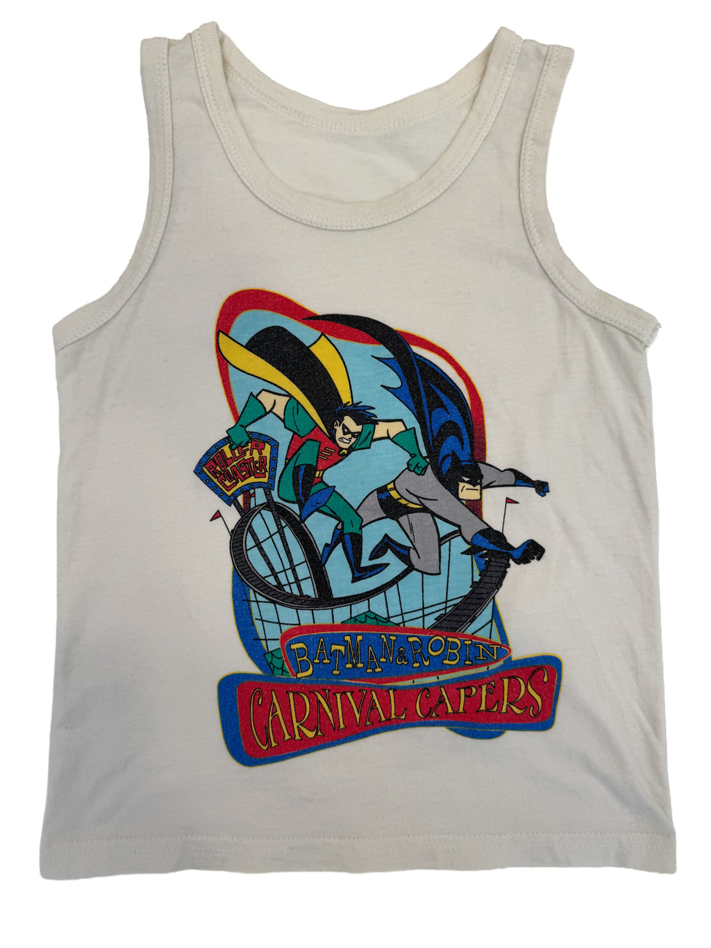Vintage 1990 Batman & Robin Carnival Capers Kids Tank Top (size 3)