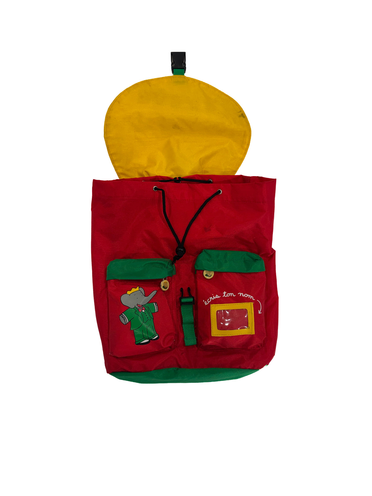 Vintage 90s Babar Colorblock Kids Backpack