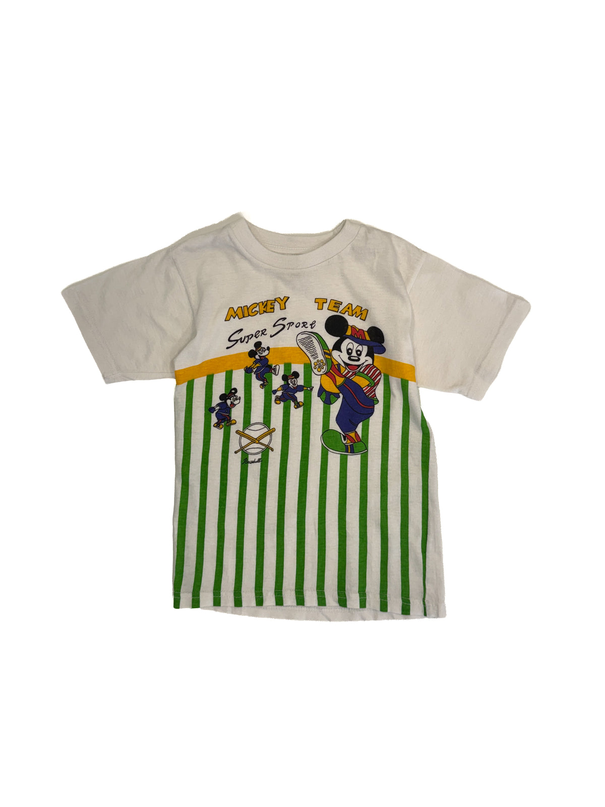 Vintage 90s Mickey Mouse “Super Sport” Kids Tee (size 5/6)