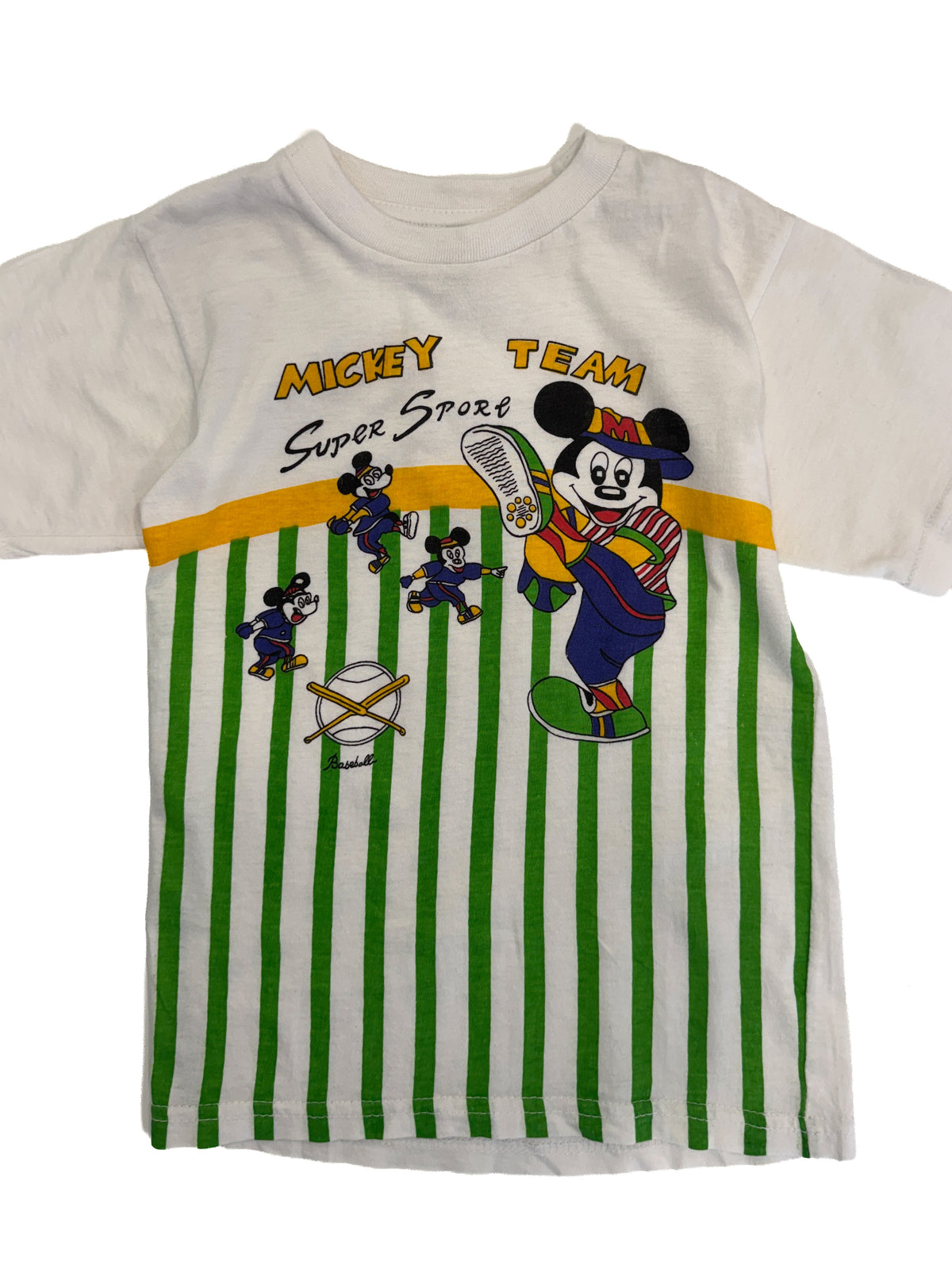Vintage 90s Mickey Mouse “Super Sport” Kids Tee (size 5/6)