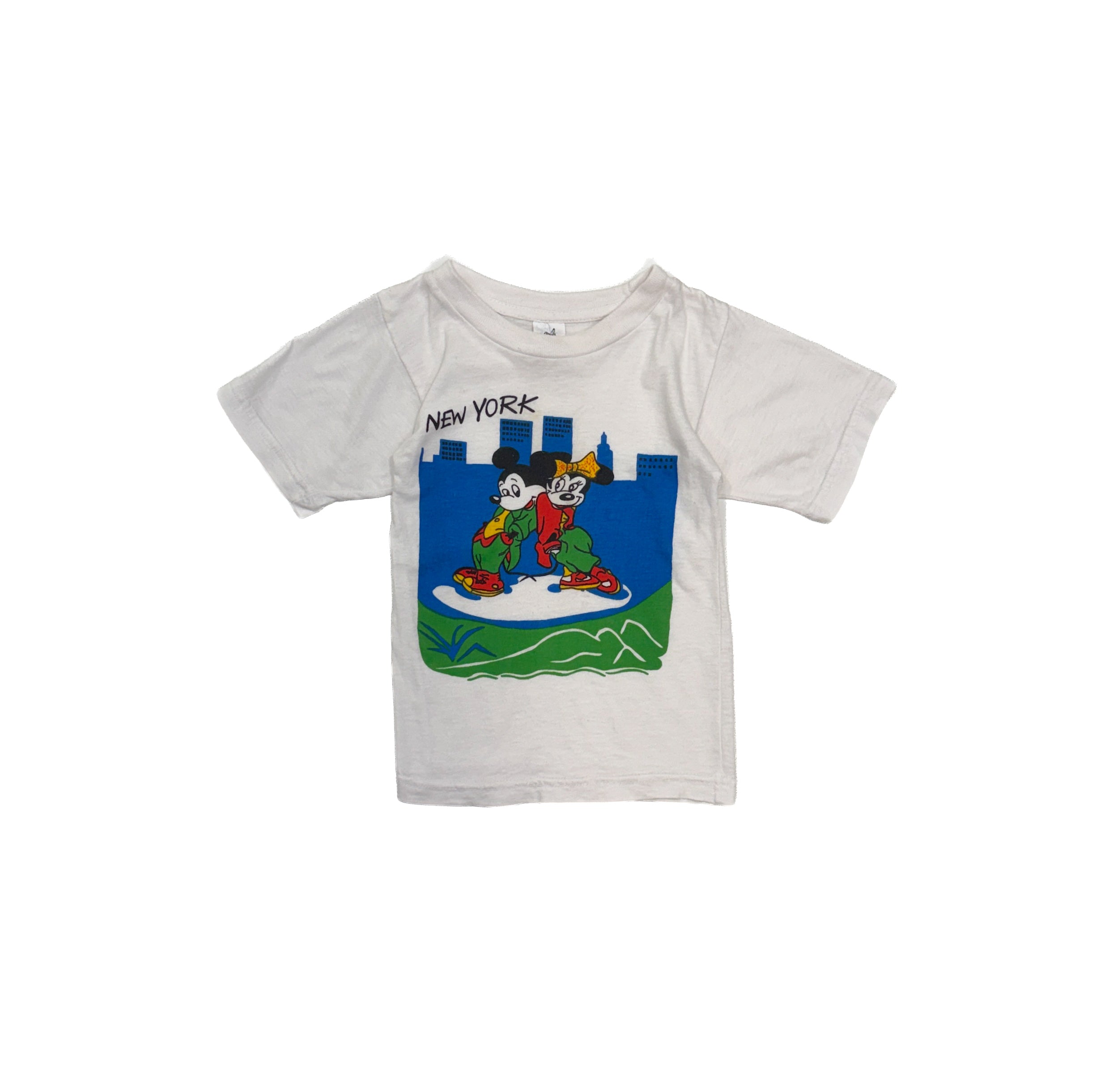 Vintage 80s New York Tourist Kids Mickey & Minnie Graphic Tee (size 3)