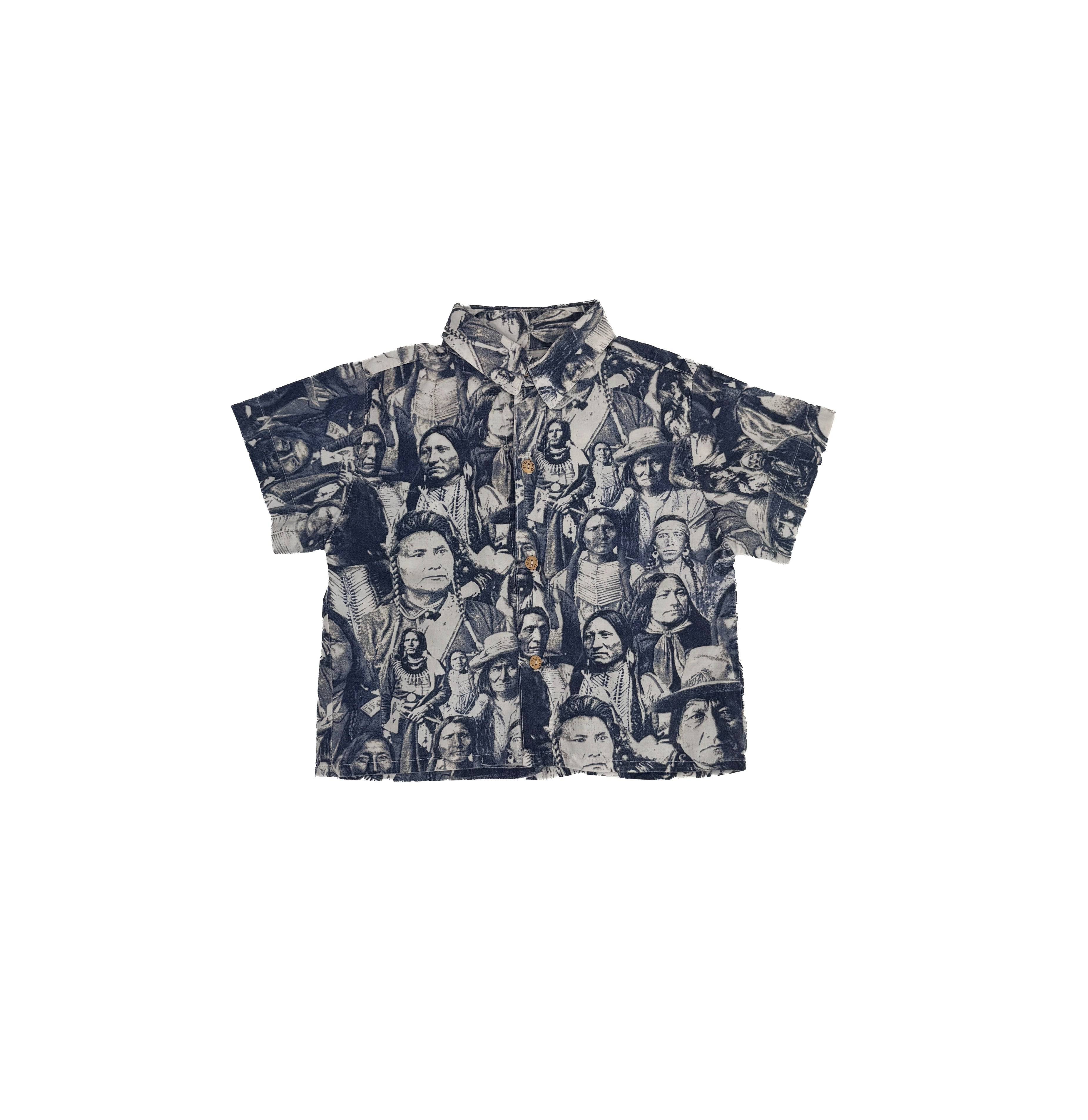 Vintage 90s Native American All Over Print Kids Shirt (size 3)