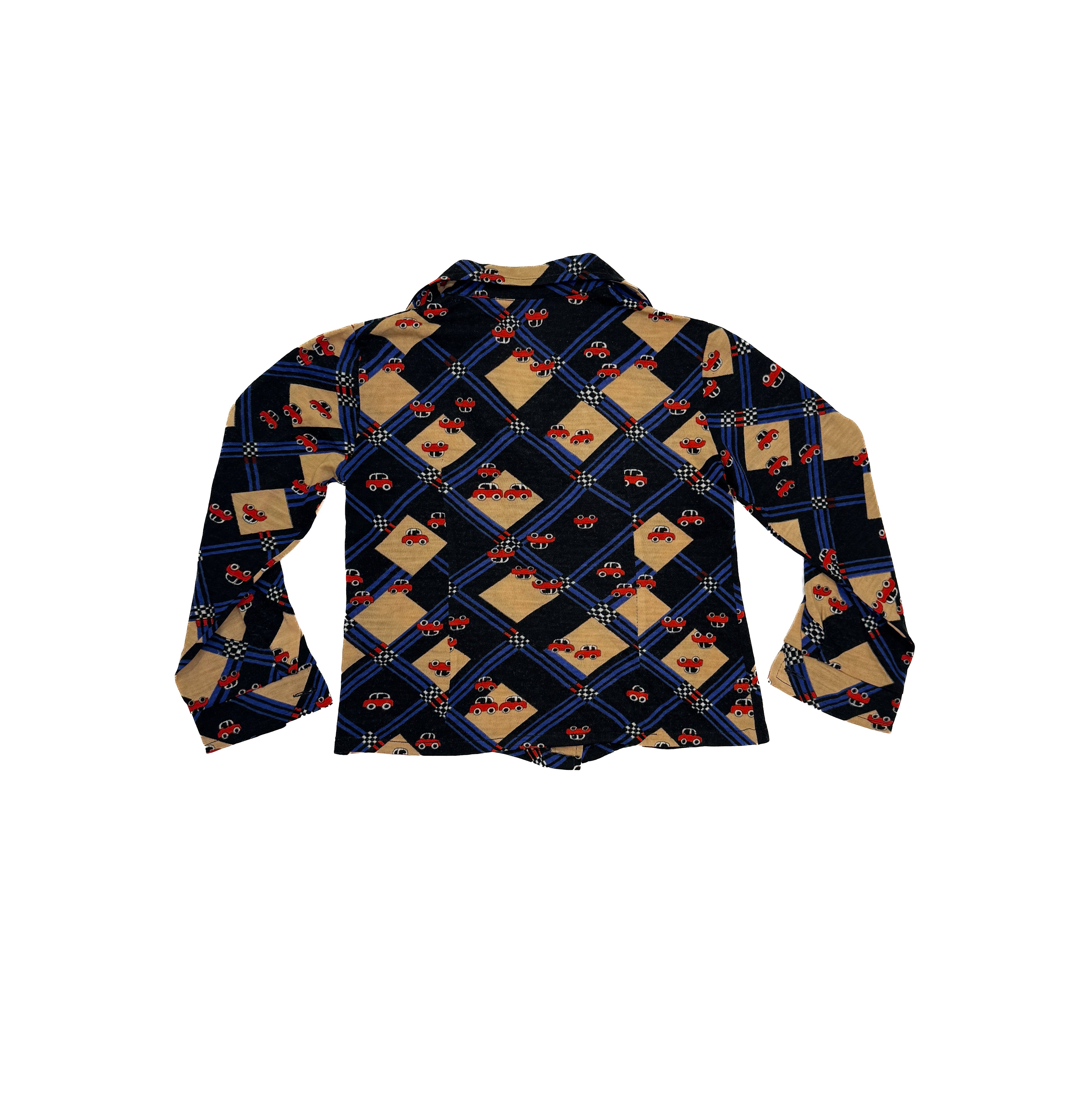 Vintage 70s Car Print Kids Shirt (size 5)