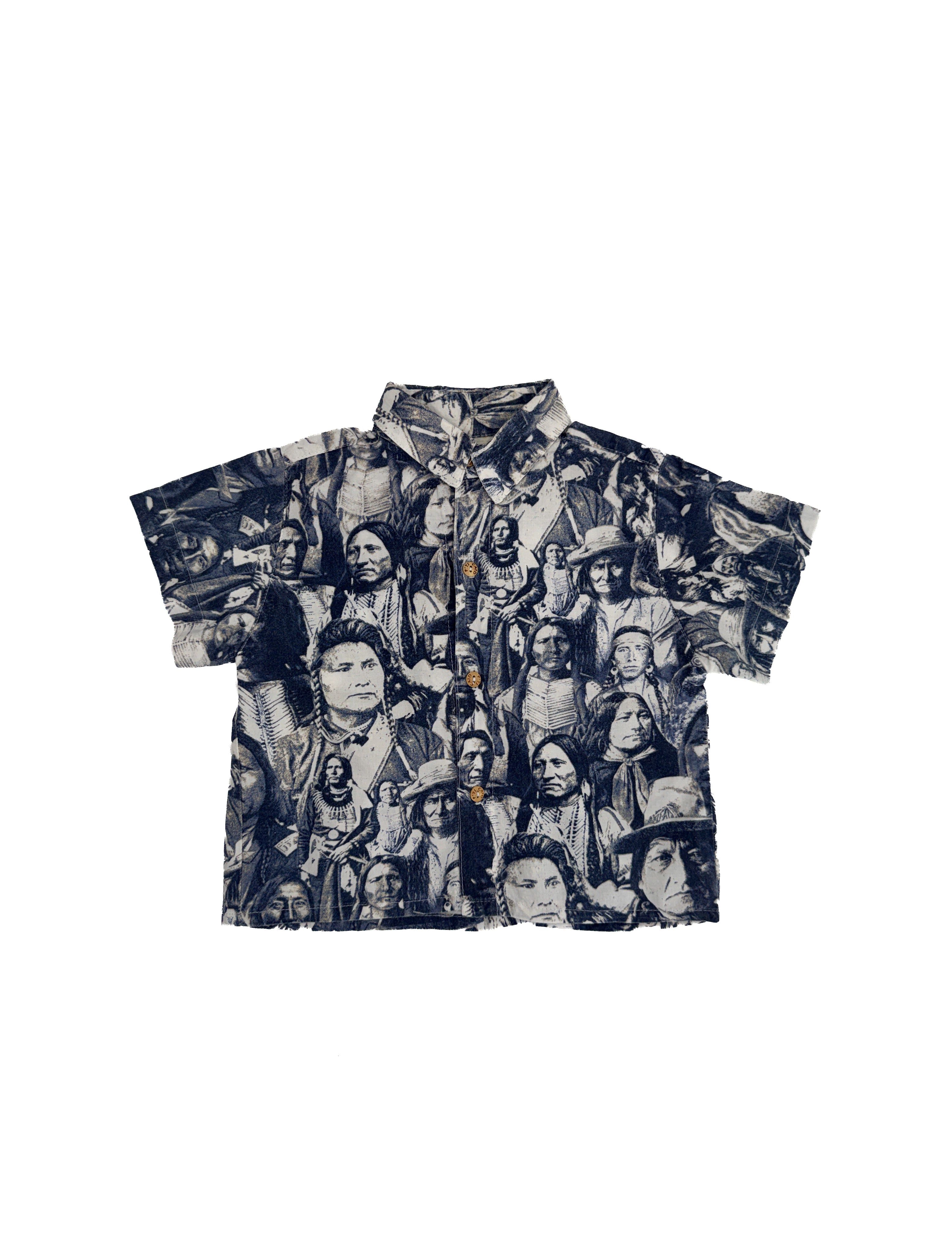 Vintage 90s Native American All Over Print Kids Shirt (size 3)