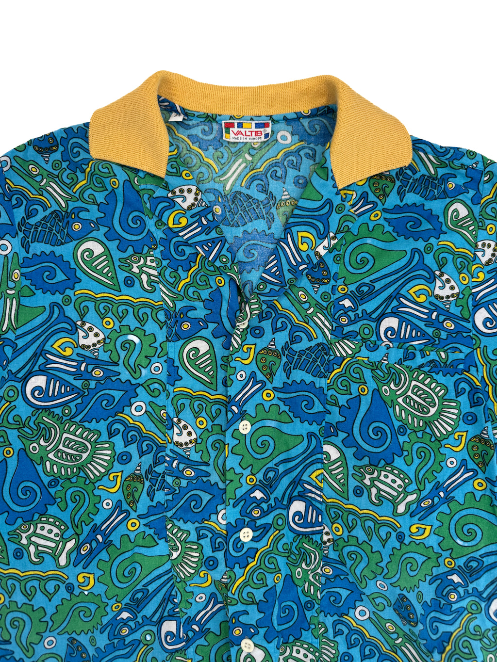 Vintage 80s Valtib Abstract Print Kids Shirt (size 10/12)