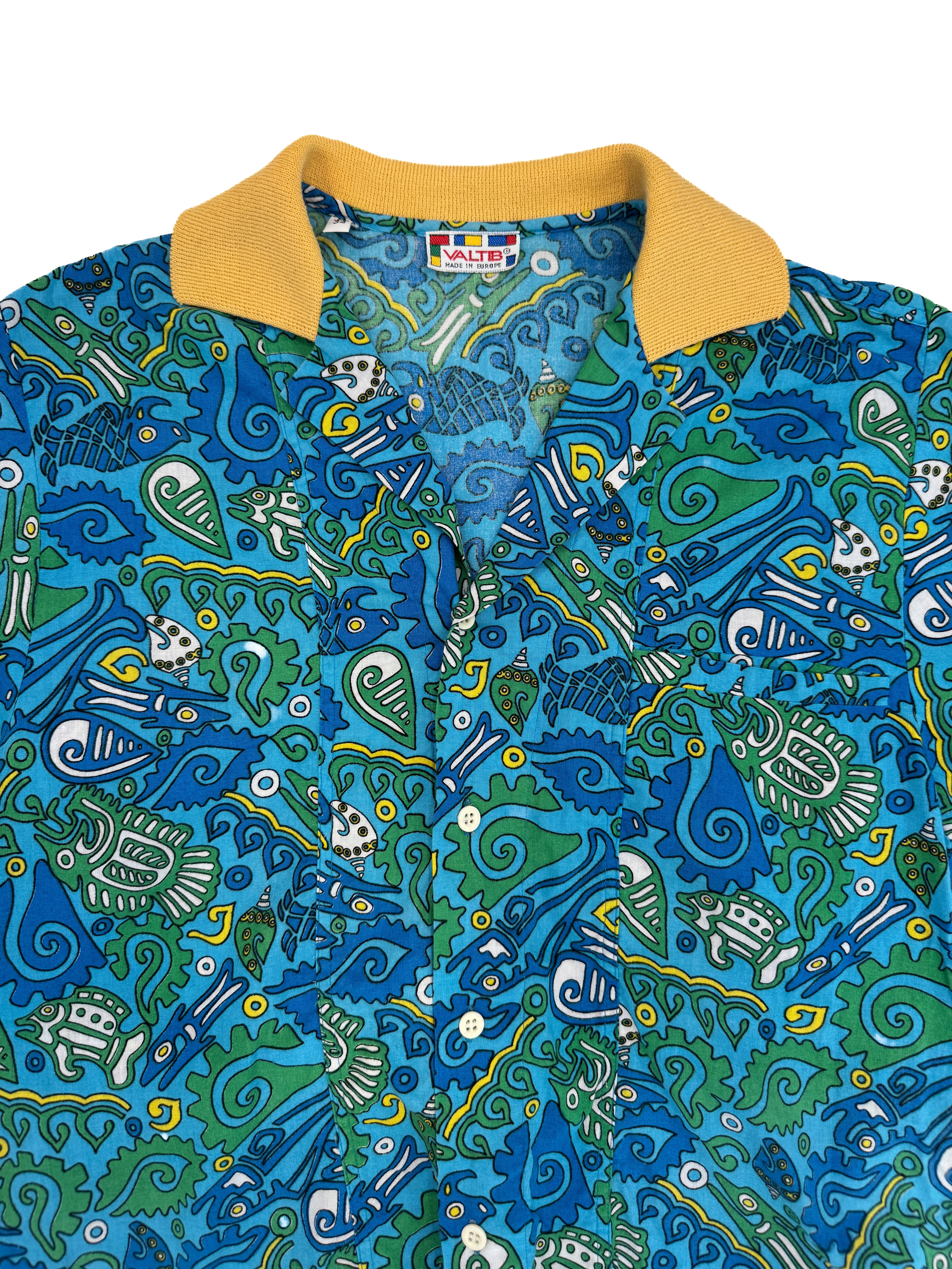 Vintage 80s Valtib Abstract Print Kids Shirt (size 10/12)