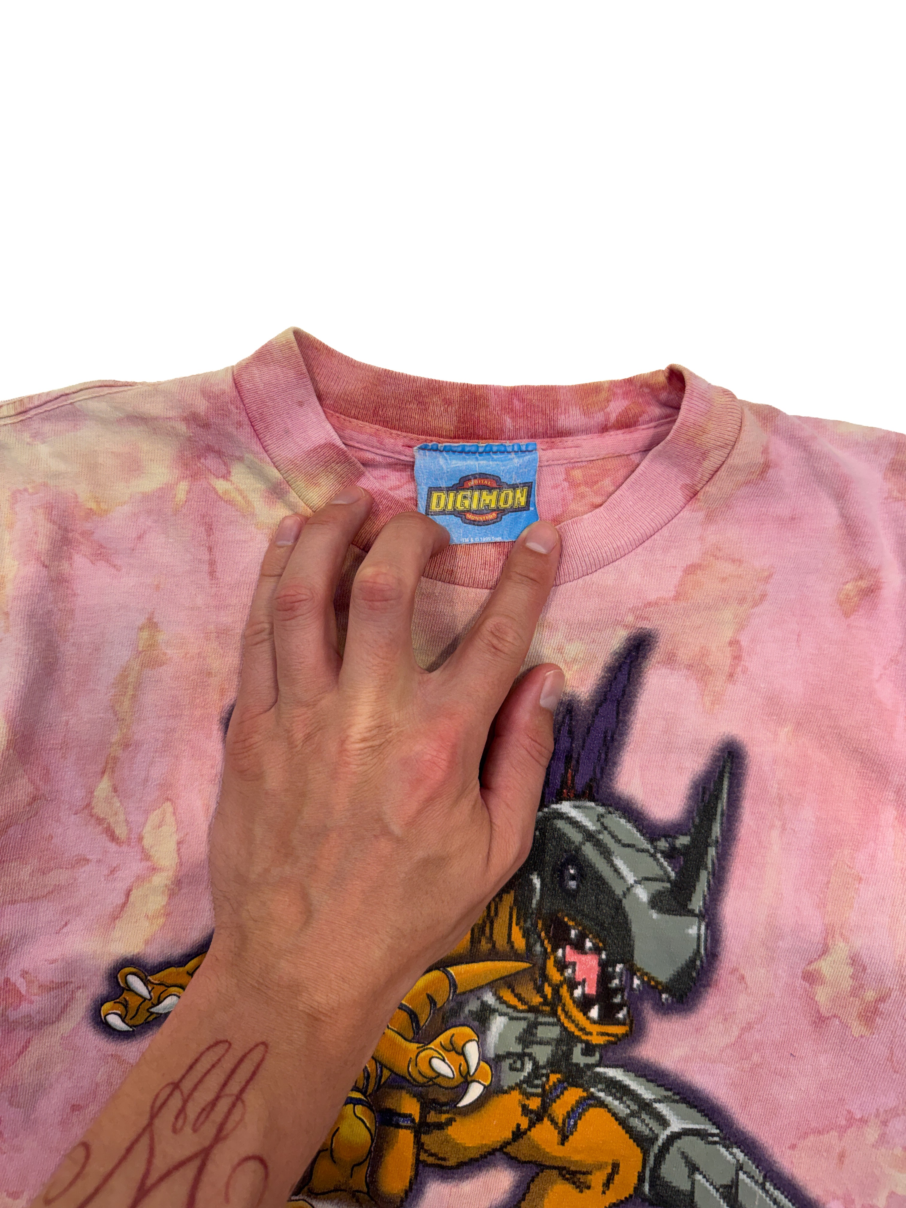 Vintage Kids Y2K Digimon MetalGreymon Tee (size 7/8)