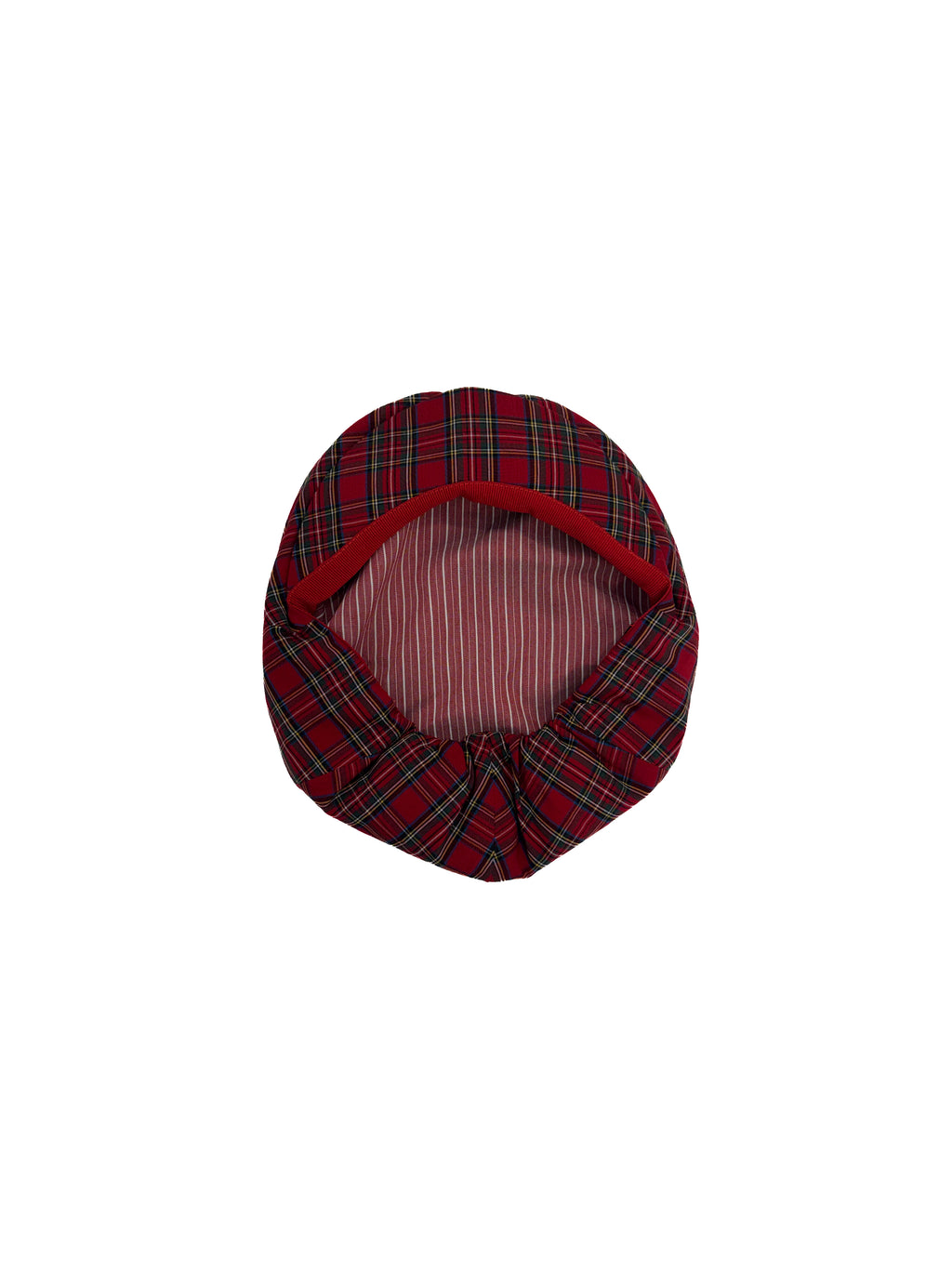 Vintage 90s Red Tartan Kids Newsboy Cap