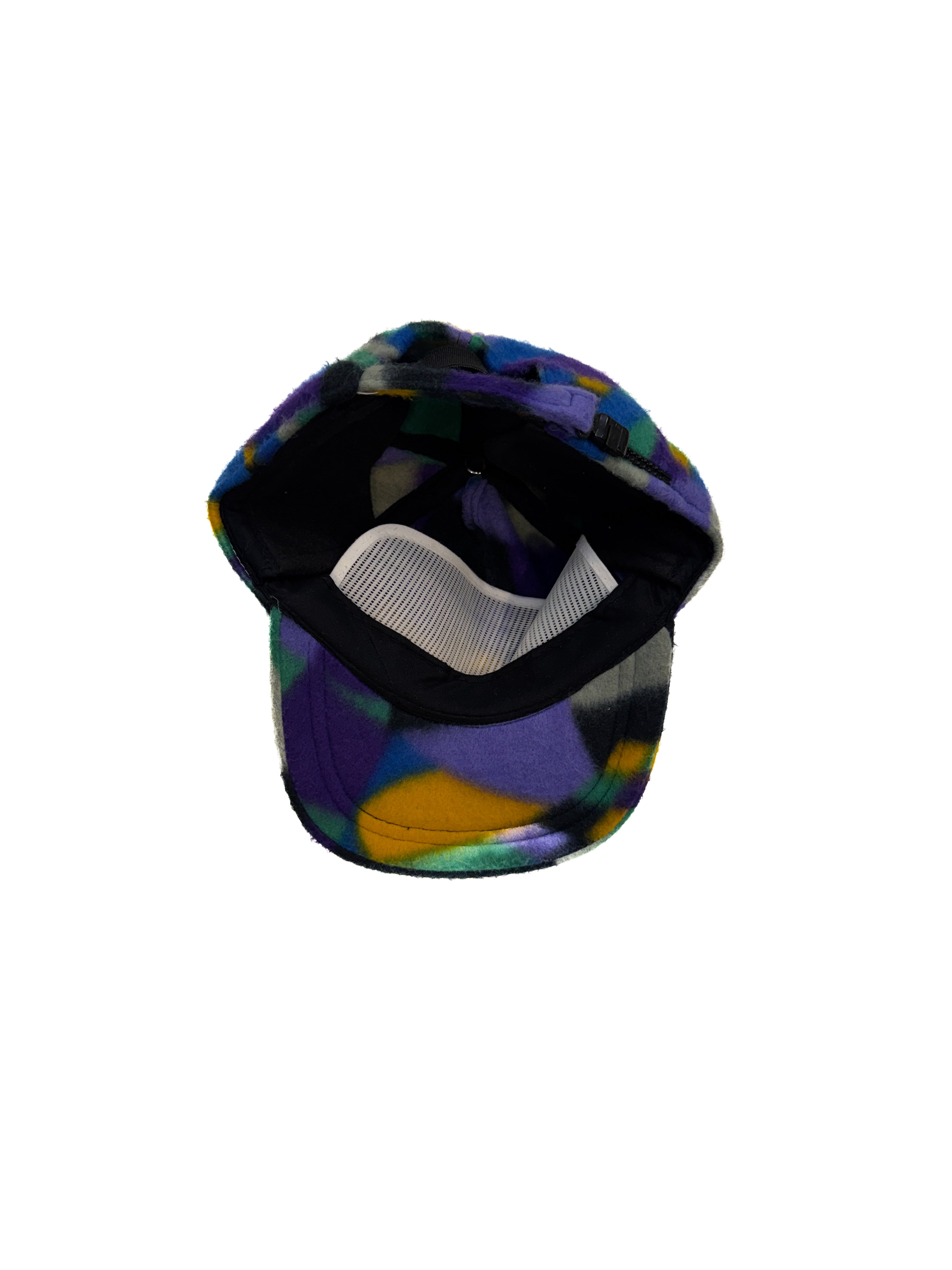 Vintage 1990 Abstract Color Block Fleece Kids Cap (size 54)