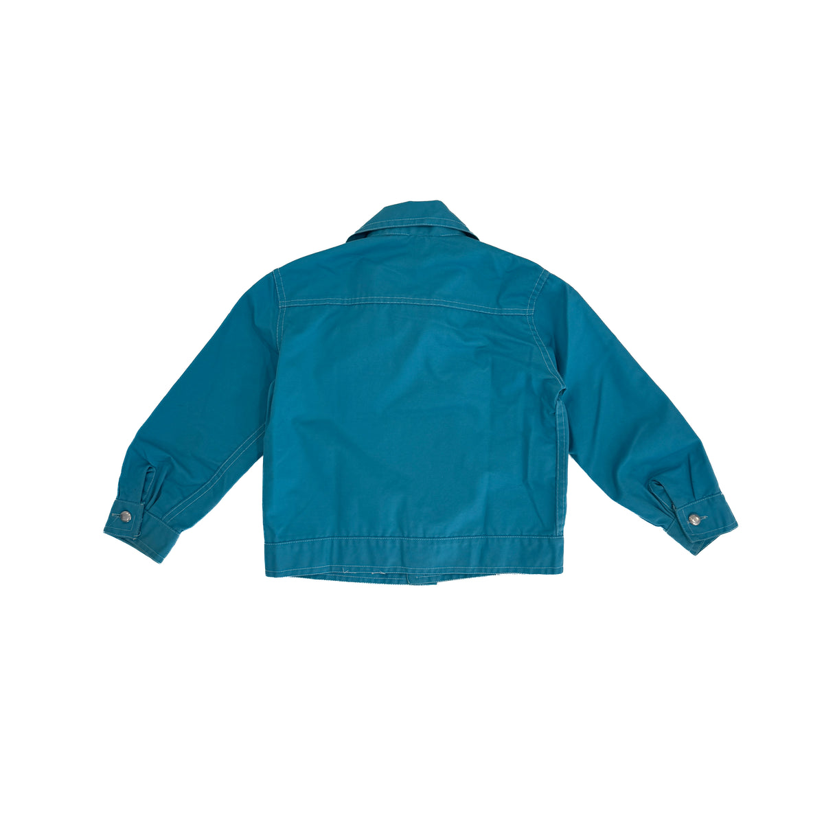 Vintage 70s Turquoise Kids Workwear Jacket (size 3)