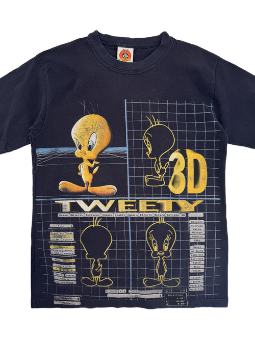 Vintage 1998 Looney Tunes Tweety 3D Kids Tee (size 9/10)