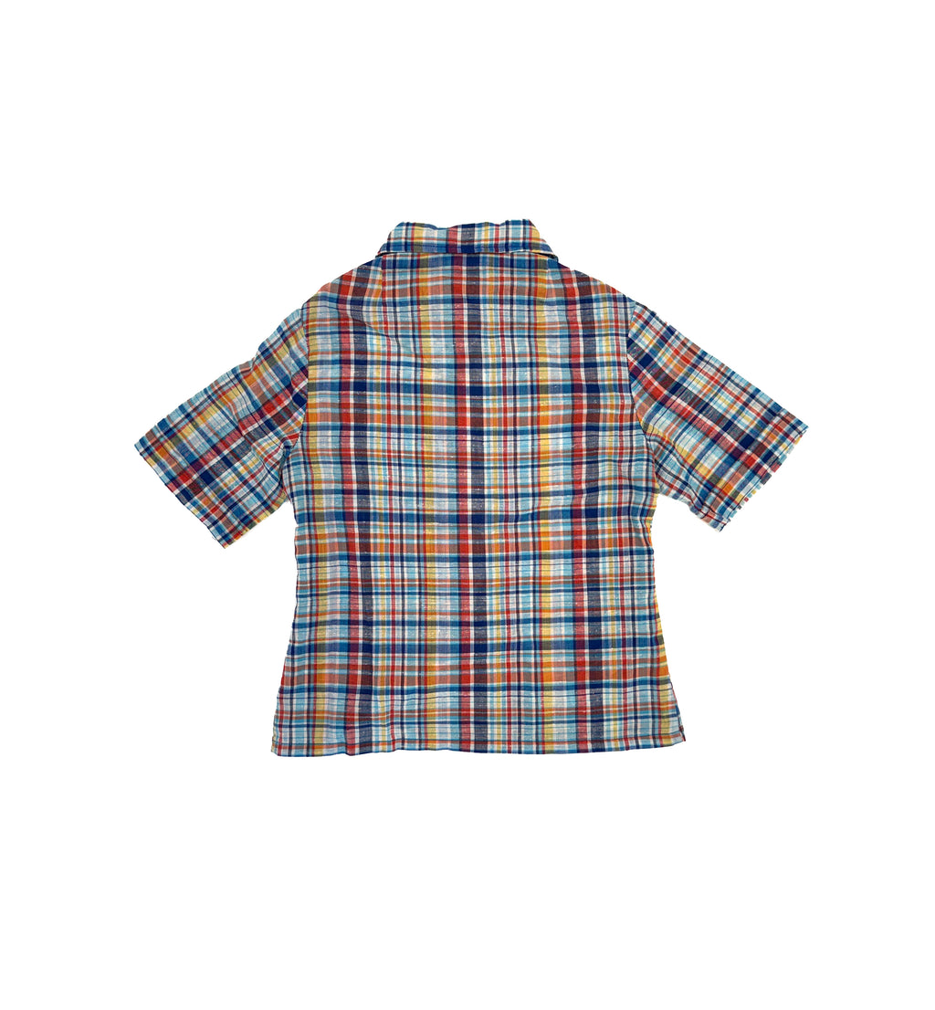 Vintage 70s Kids Plaid Western Shirt (size 3/4)