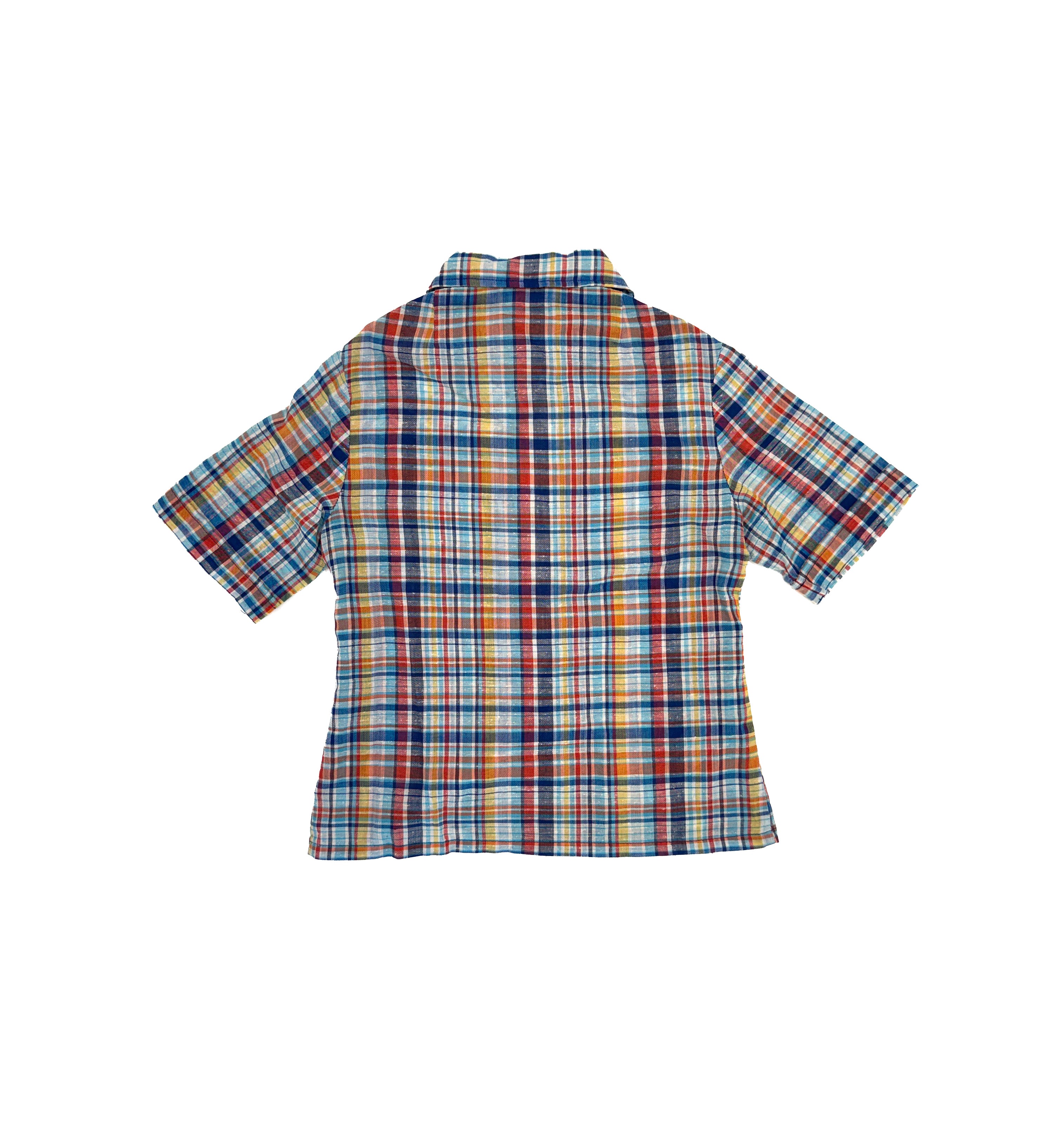 Vintage 70s Kids Plaid Western Shirt (size 3/4)