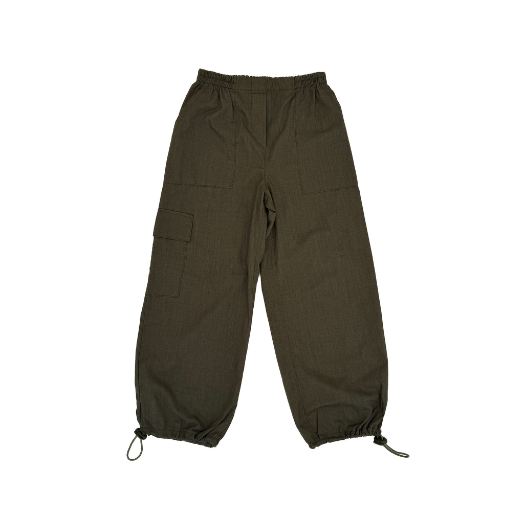 Vintage Kids Olive Green Cargo Pants (size 6/8)