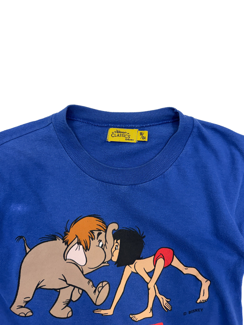Vintage 90s Disney The Jungle Book Mowgli & Hathi Jr Kids Tee (size 4)