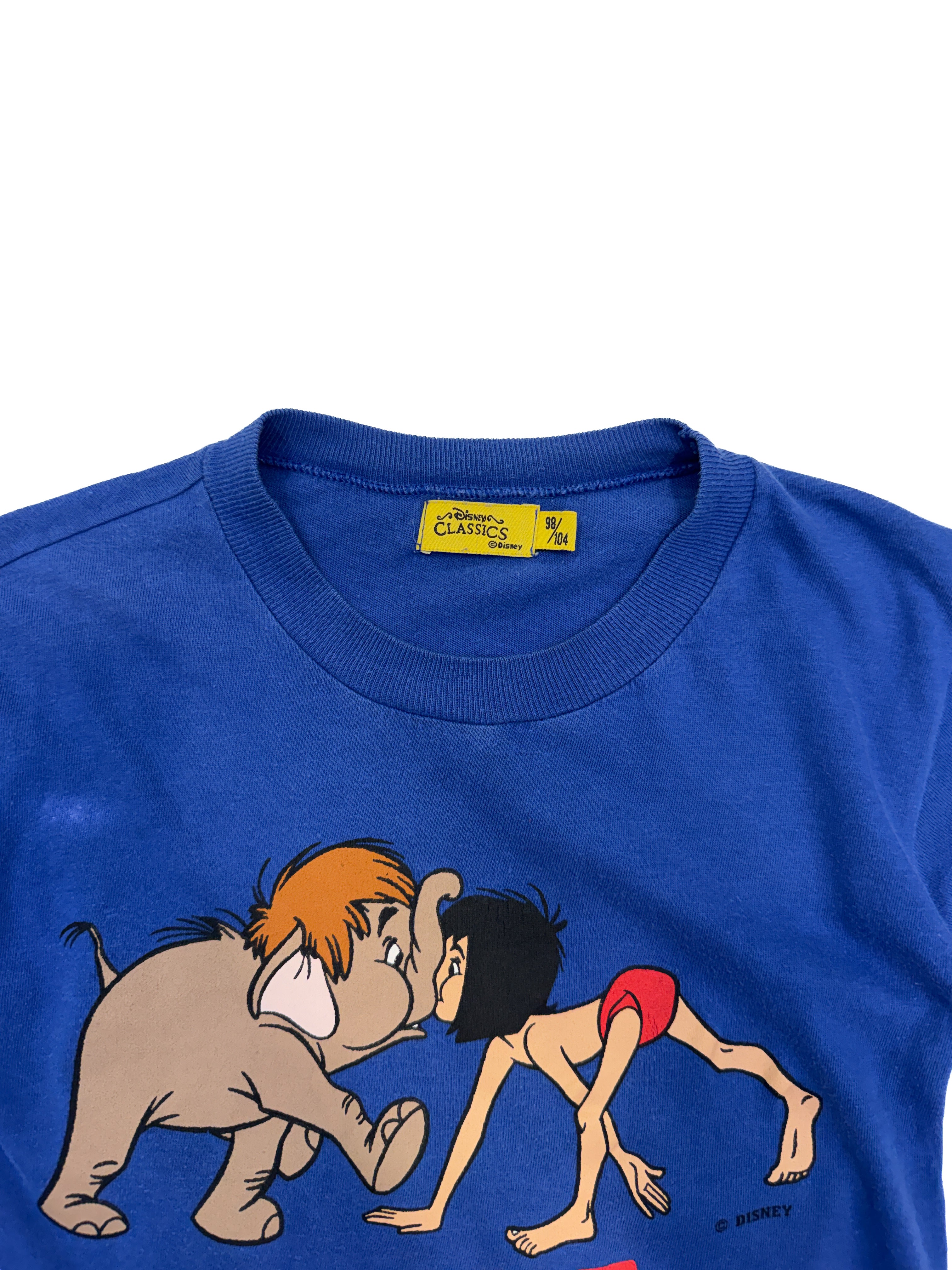 Vintage 90s Disney The Jungle Book Mowgli & Hathi Jr Kids Tee (size 4)