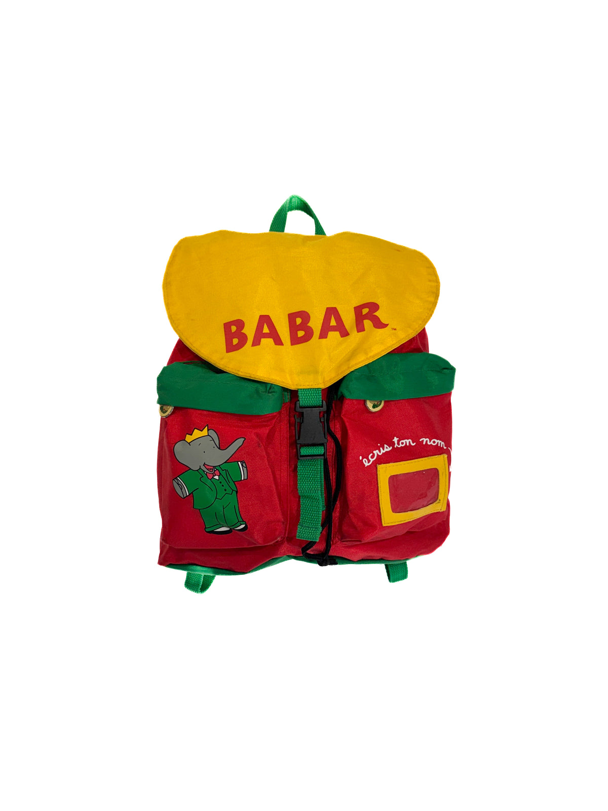 Vintage 90s Babar Colorblock Kids Backpack