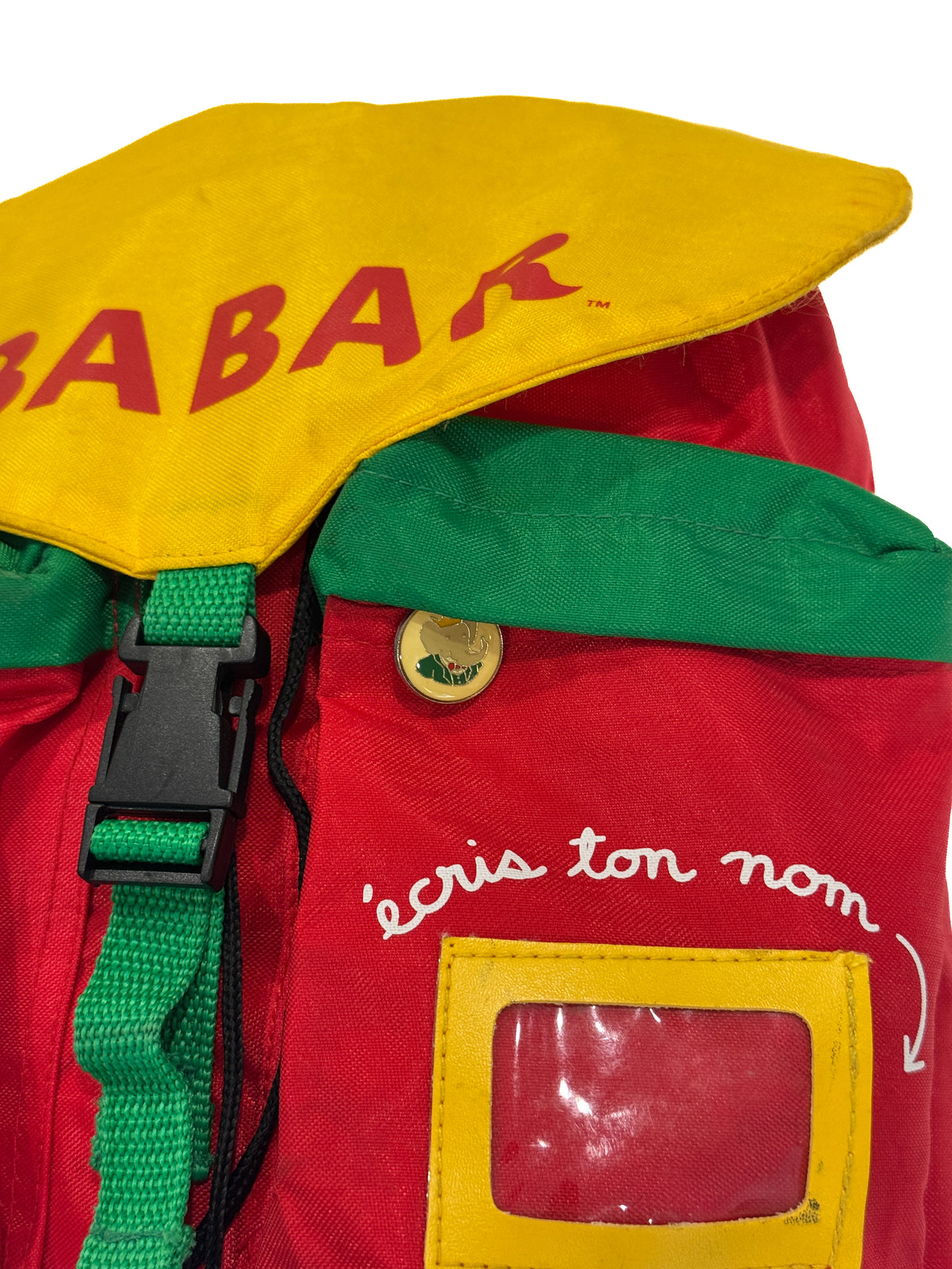Vintage 90s Babar Colorblock Kids Backpack