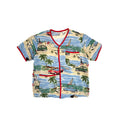 Vintage 90s Disney Hawaiian Shirt Mickey Mouse Beach Print (size 7/8)