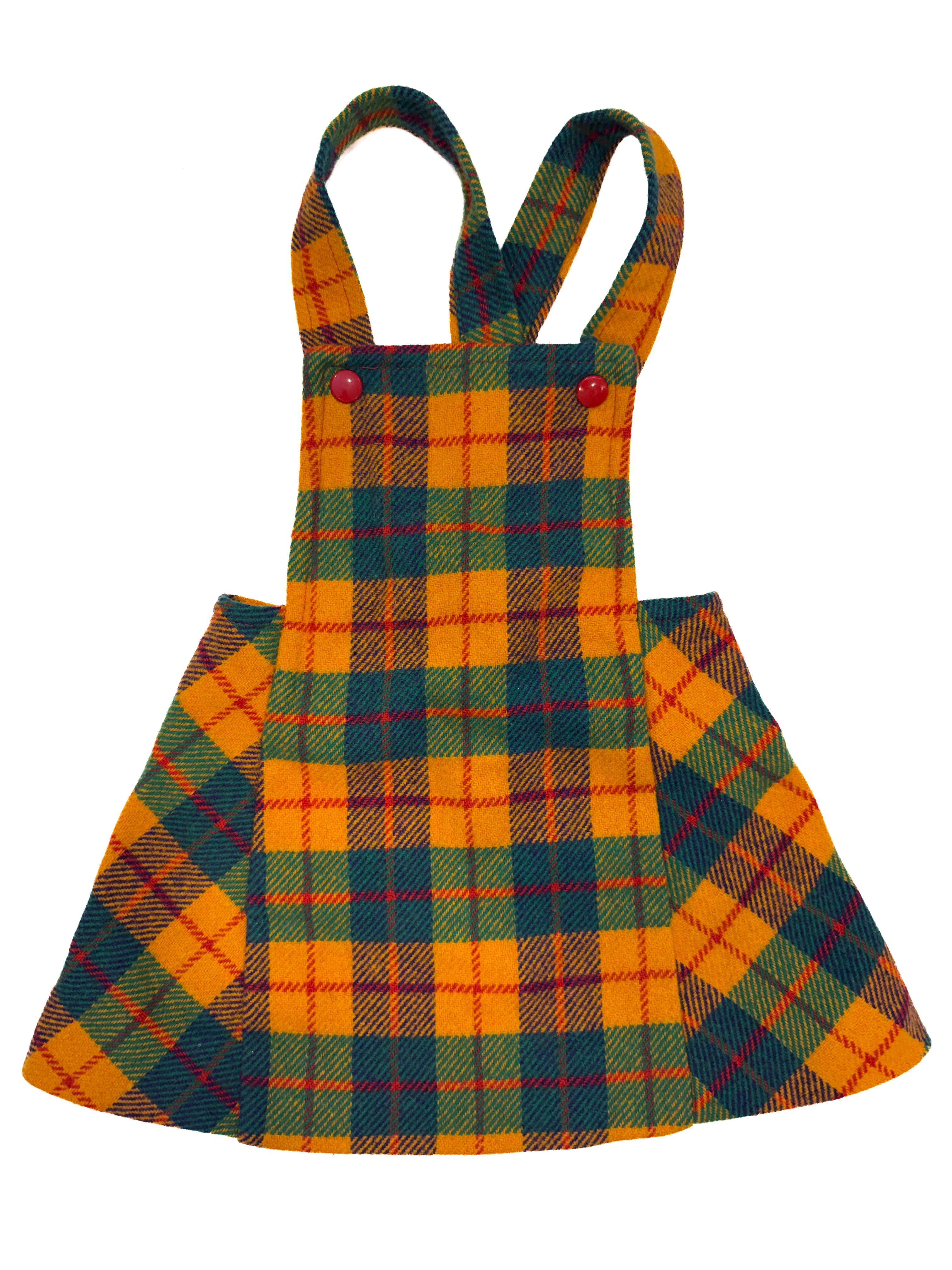 Vintage 60s Plaid Dress (size 18/24 month)
