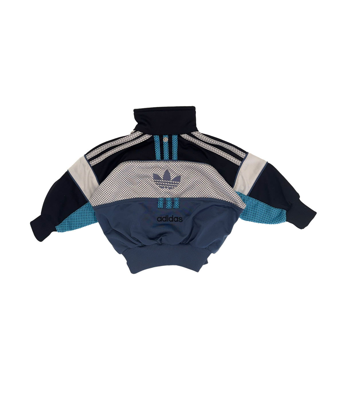Vintage 1992 Adidas Originals Kids Colorblock Hooded Track Jacket (size 2)
