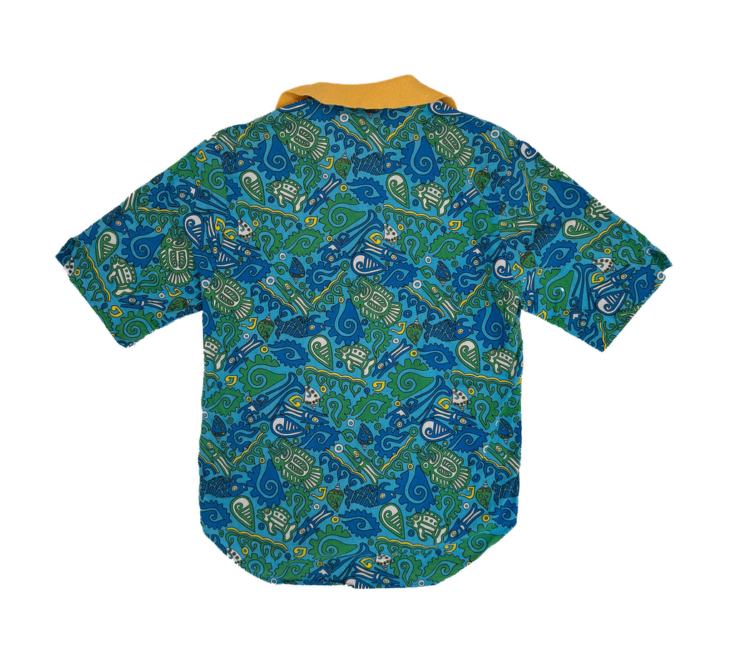 Vintage 80s Valtib Abstract Print Kids Shirt (size 10/12)