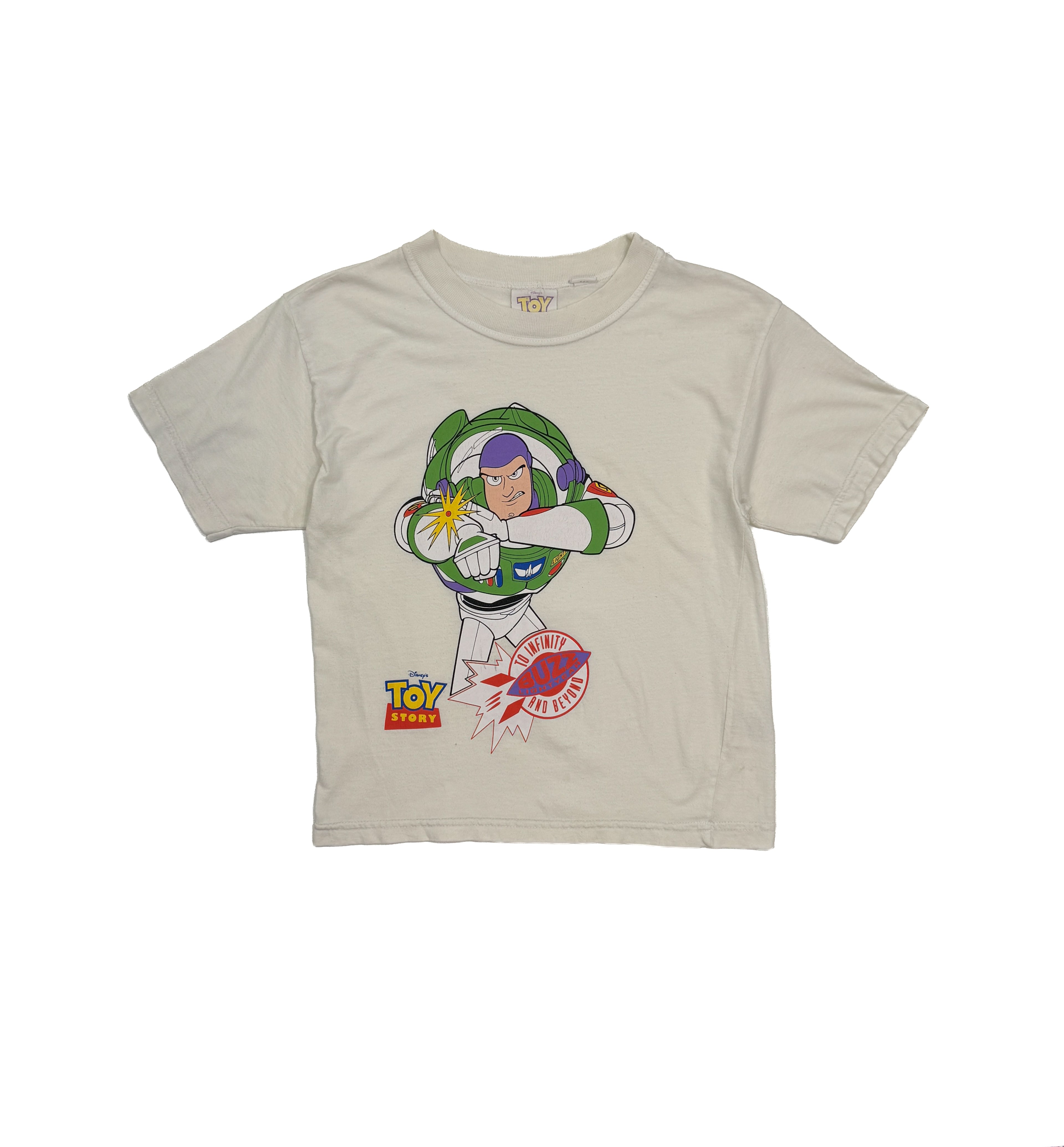 Vintage 1995 Disney Pixar Toy Story Buzz Lightyear Kids Tee (size 5)