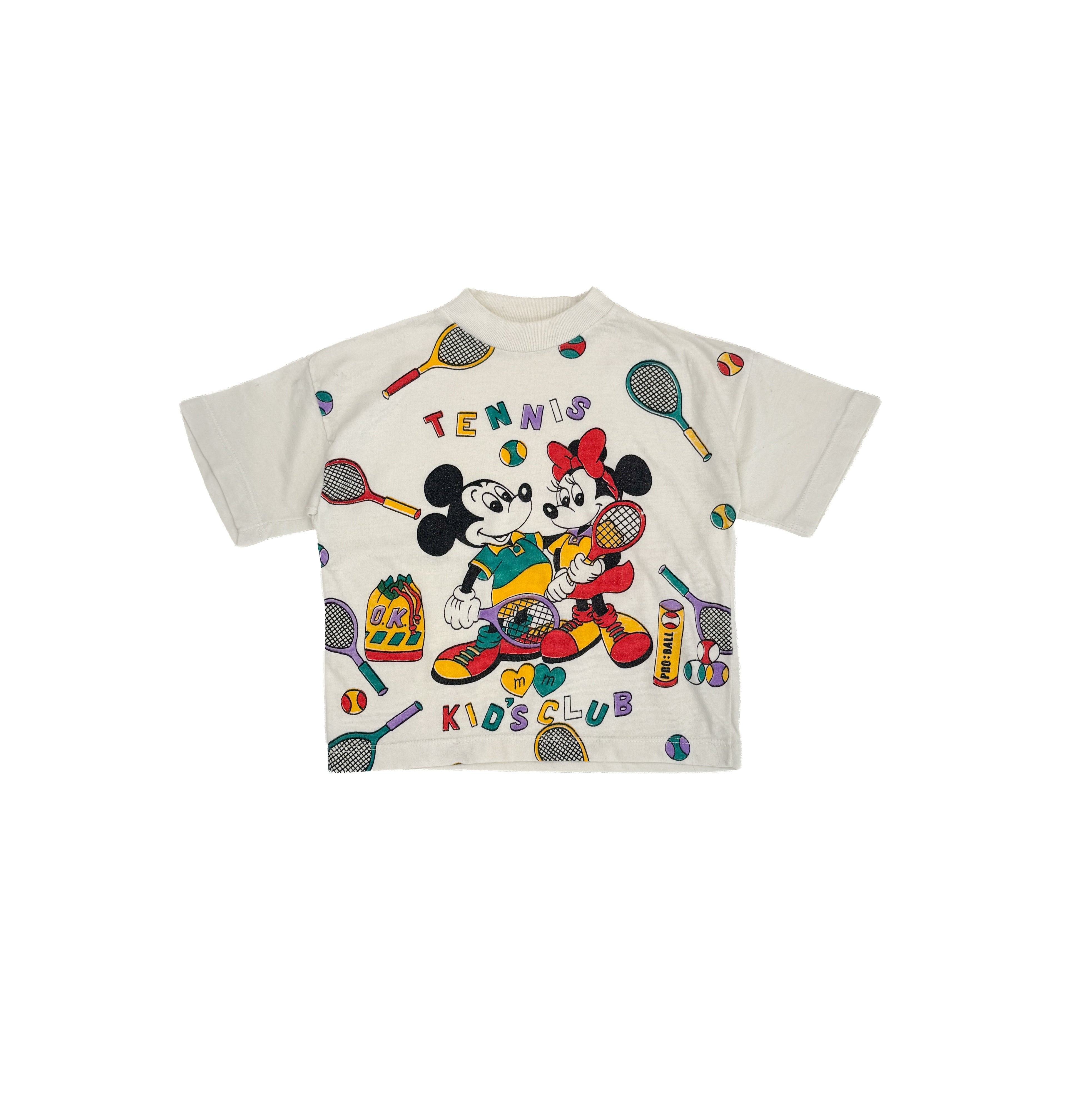 Vintage 90s Mickey & Minnie Tennis Kids Club Tee (size 4)