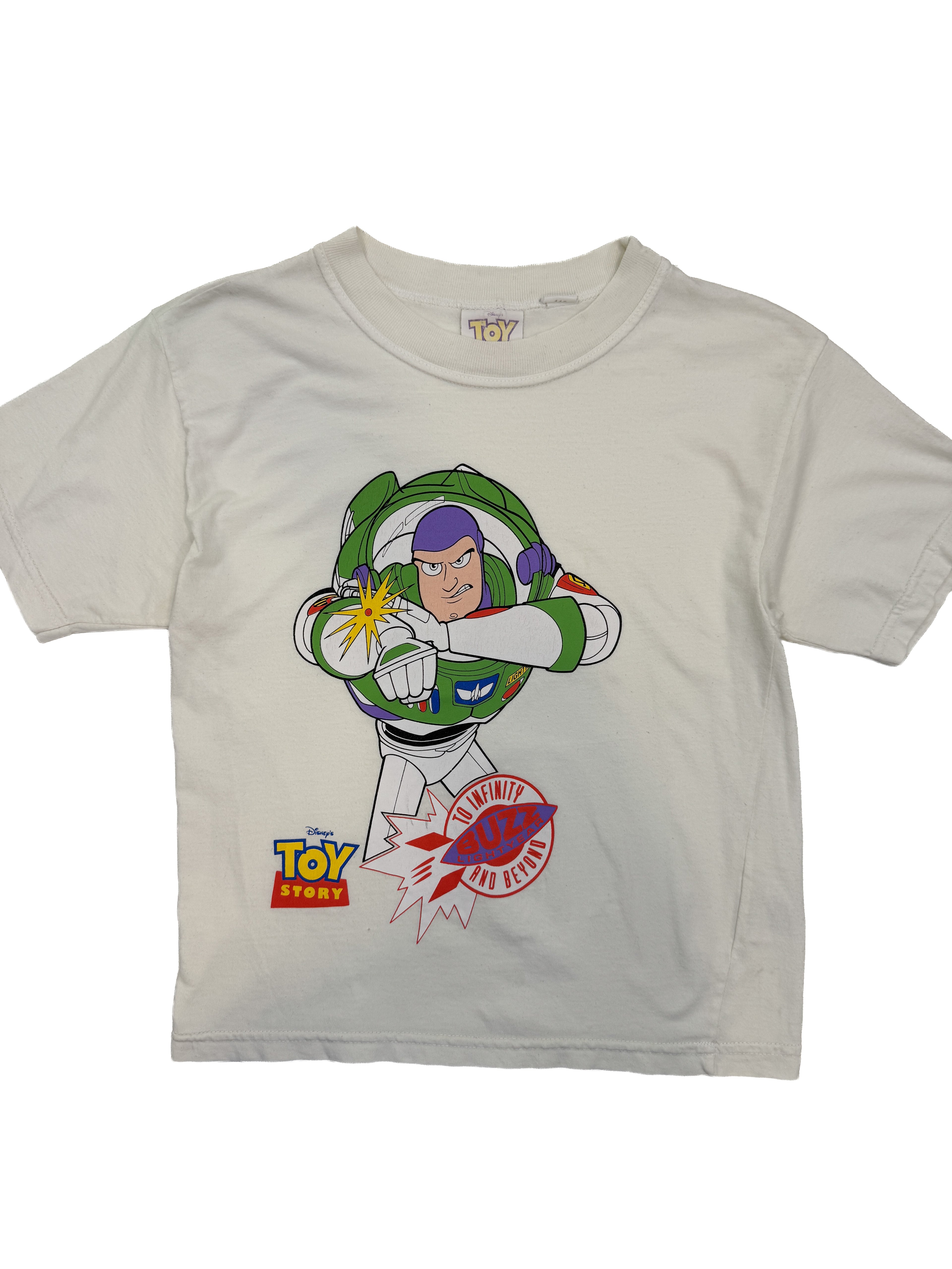 Vintage 1995 Disney Pixar Toy Story Buzz Lightyear Kids Tee (size 5)