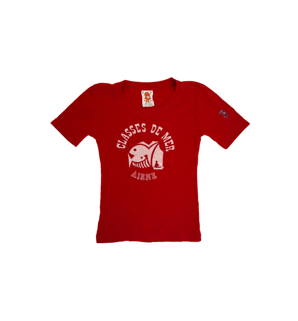 Vintage Kids 80s French Classes De Mer Aisne T-Shirt (size 7/8)