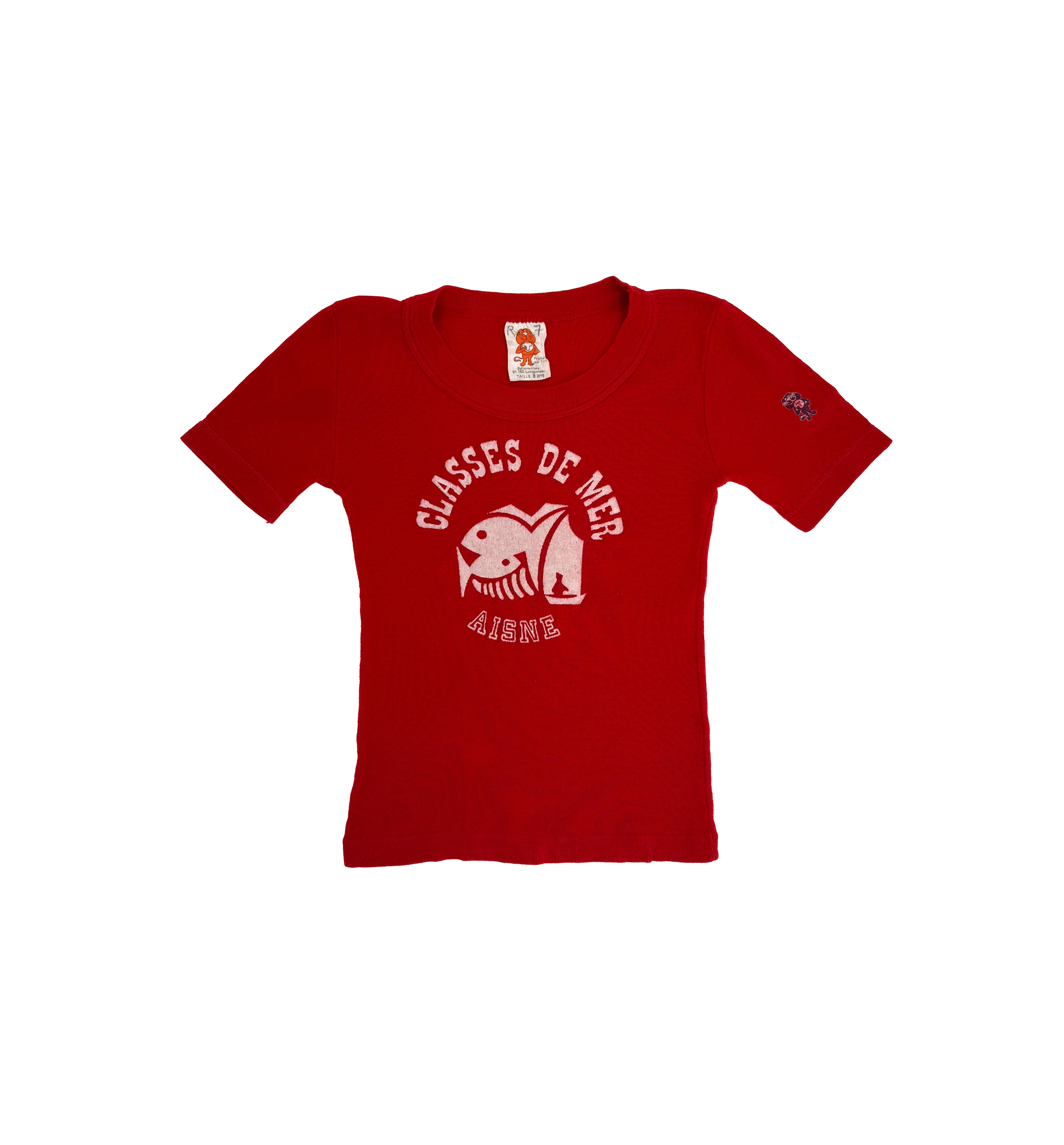 Vintage Kids 80s French Classes De Mer Aisne T-Shirt (size 7/8)