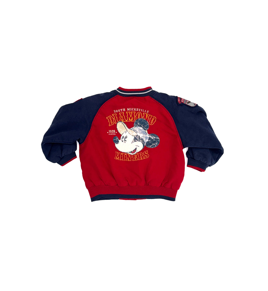 Vintage Y2K Disney Mickey Mouse Varsity Jacket (size 18 Month)