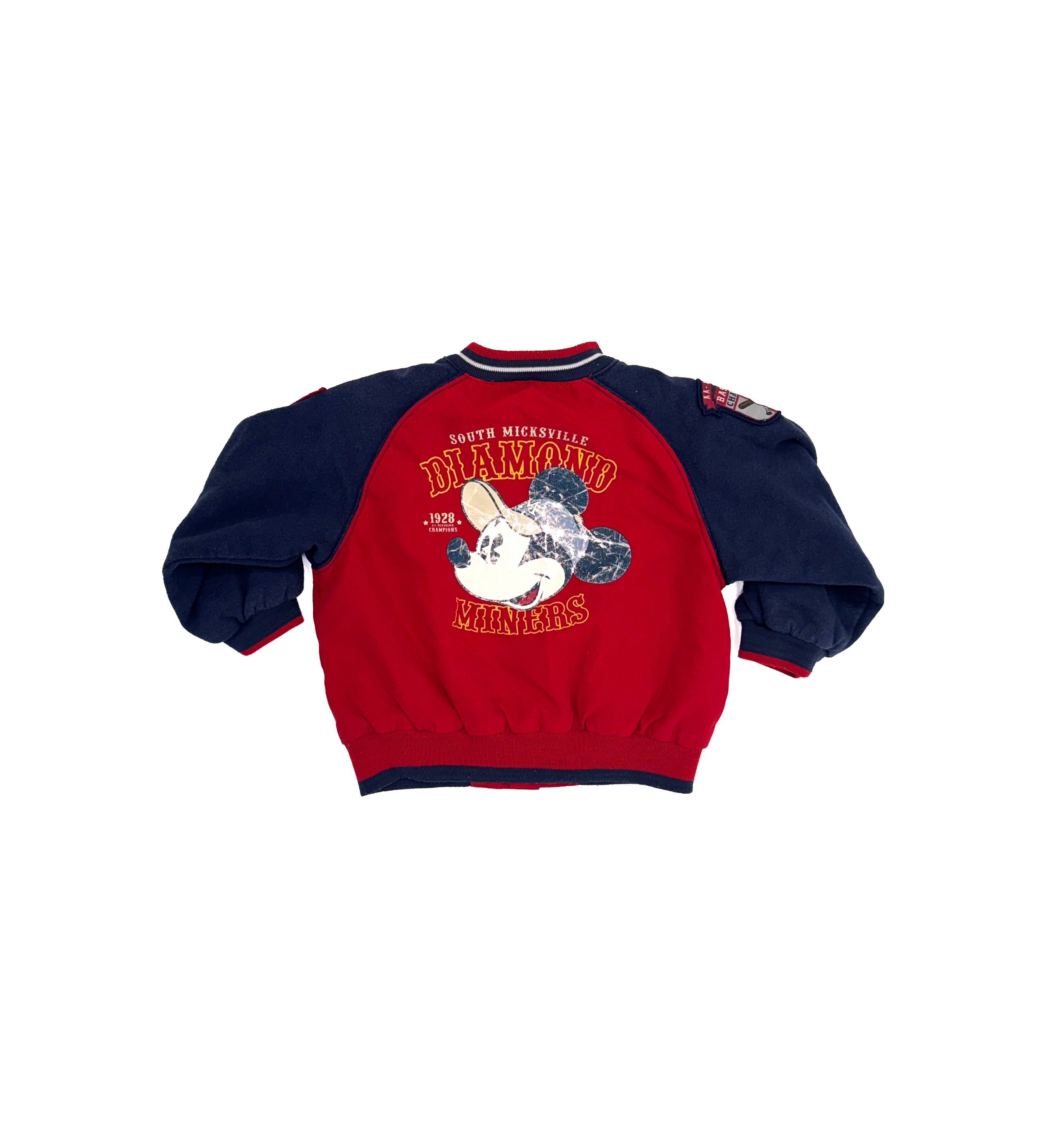 Vintage Y2K Disney Mickey Mouse Varsity Jacket (size 18 Month)