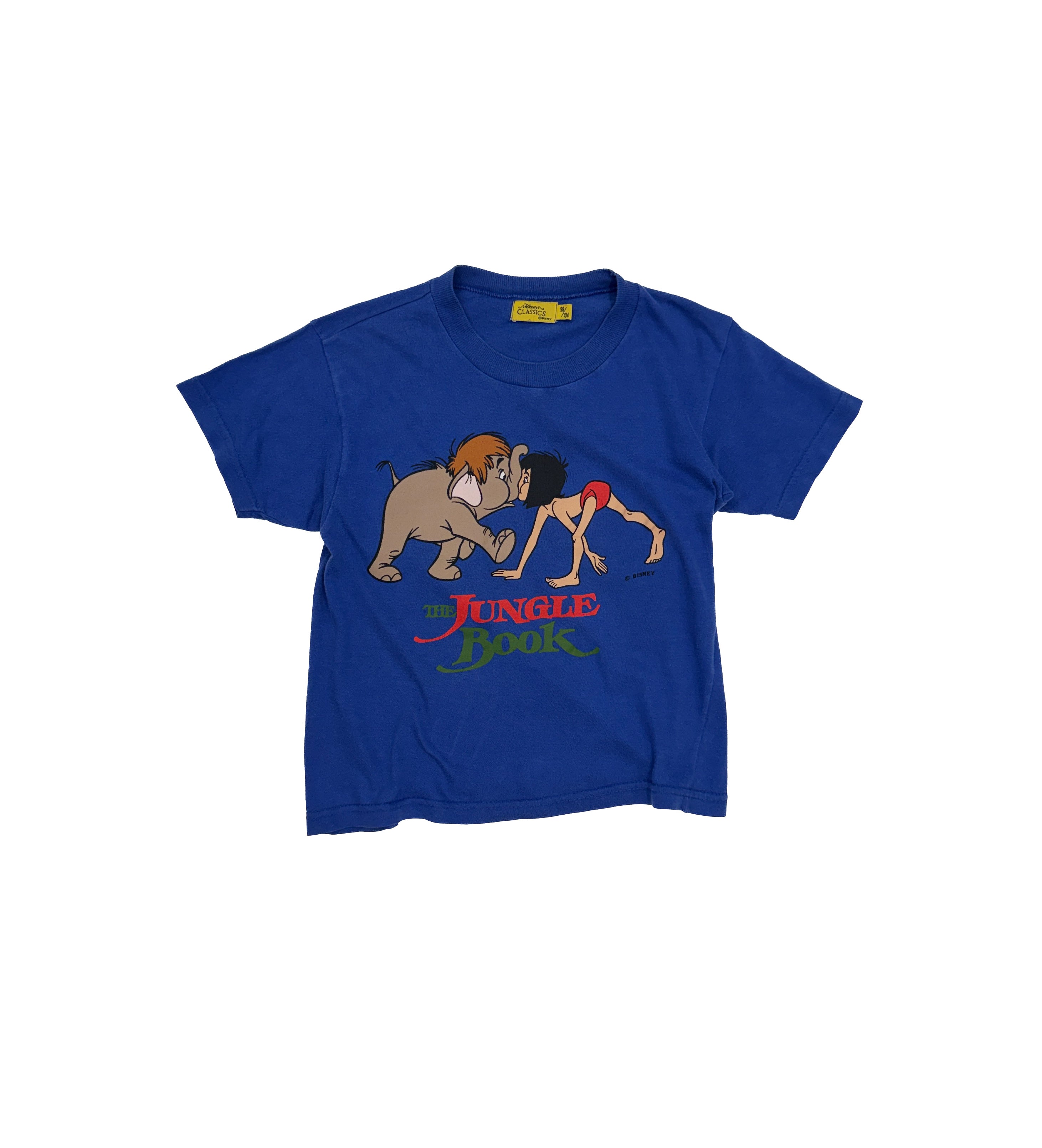 Vintage 90s Disney The Jungle Book Mowgli & Hathi Jr Kids Tee (size 4)