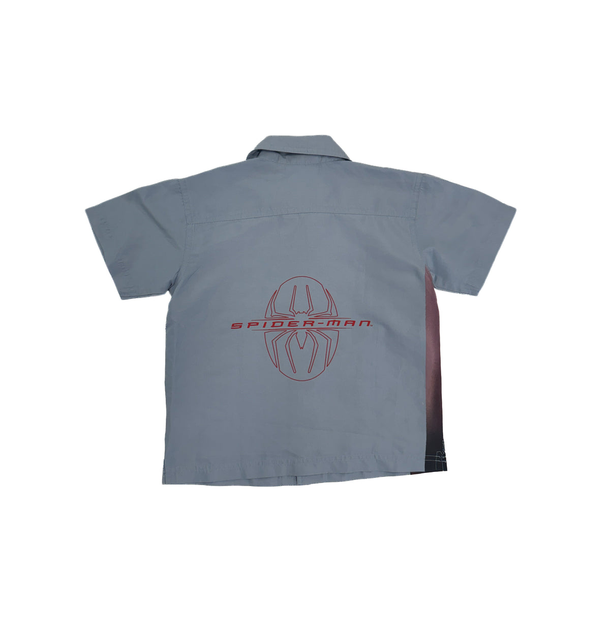 Vintage 2002 Spider-Man Movie Kids Button-Up Shirt (size 6)