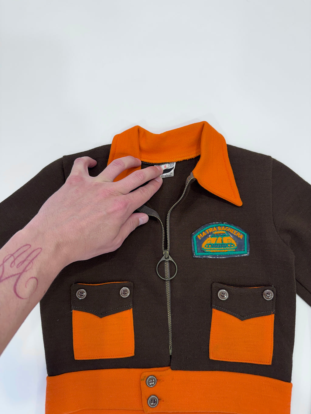 Vintage 70s cropped workwear jacket (size 6)