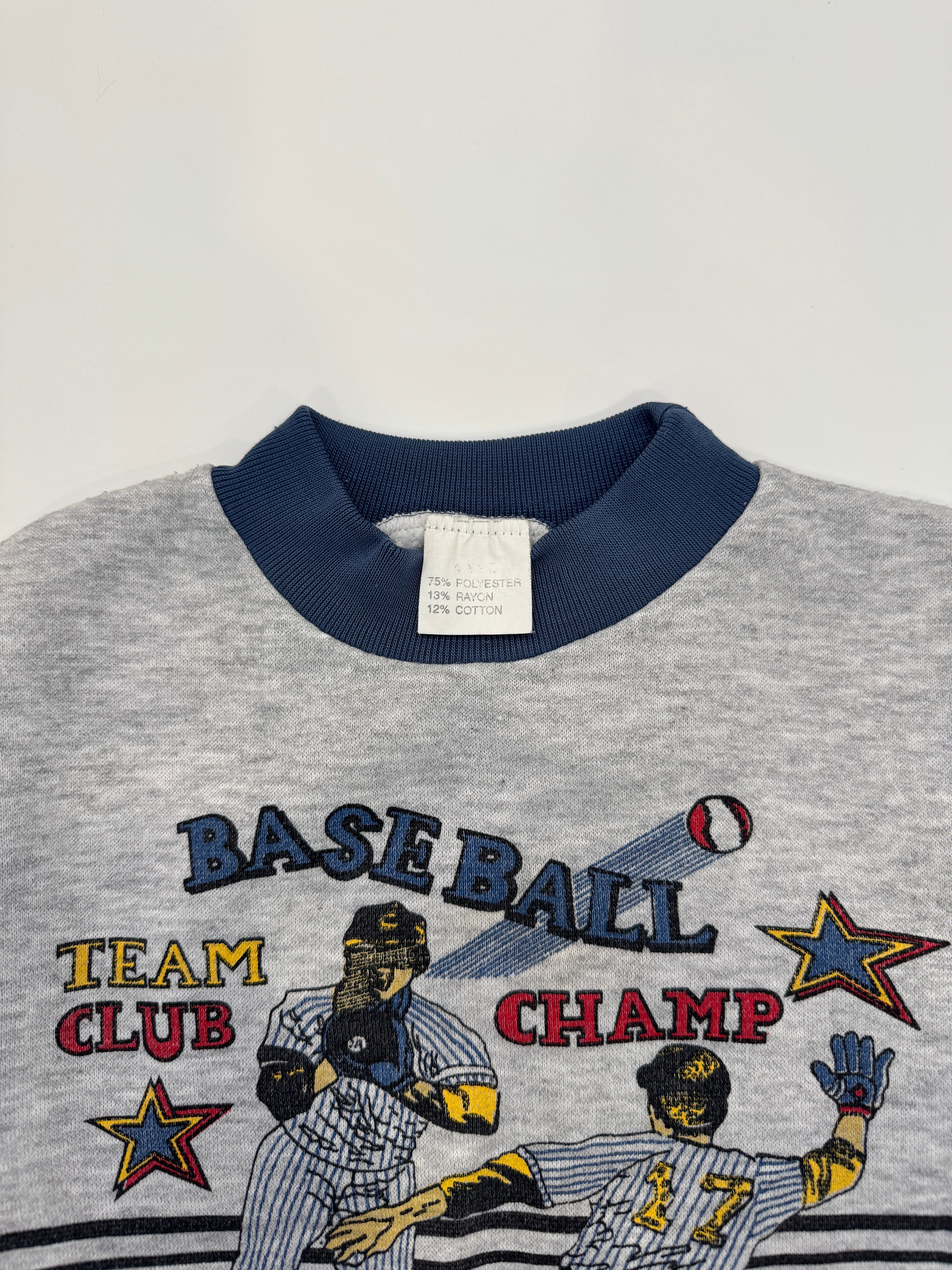 Vintage 80s Baseball Crewneck (size 4/6)