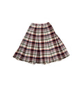 Vintage 80s Plaid Pleated Skirt - Elastic Waist (size 10/12)