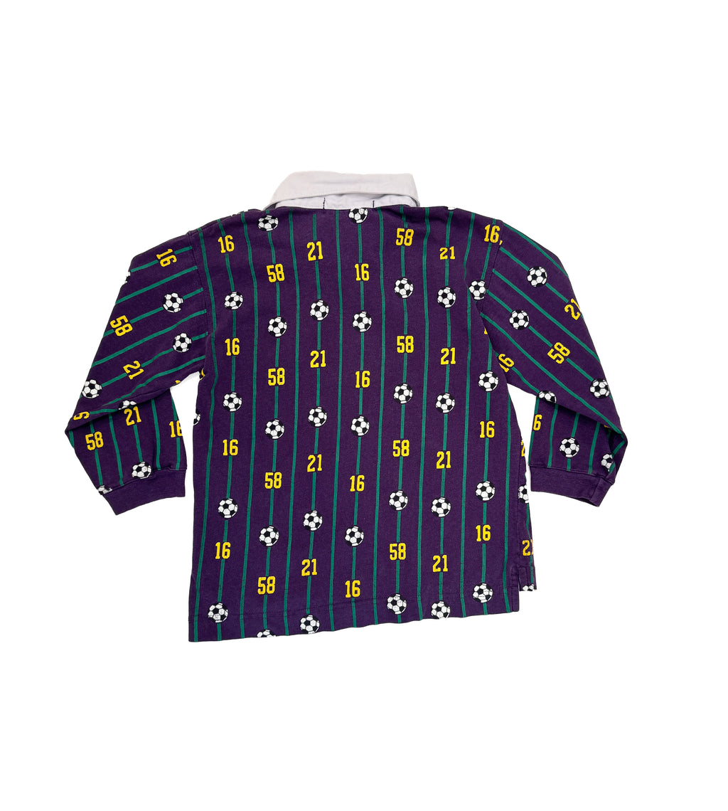 Vintage Football Long Sleeve Polo Shirt (size 6)